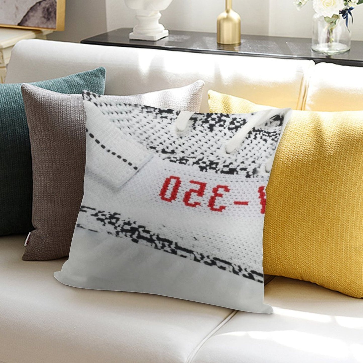 Yeezy Zebra Throw Floor Pillows & Face Masks Soft Anti-Pilling Throw Pillow