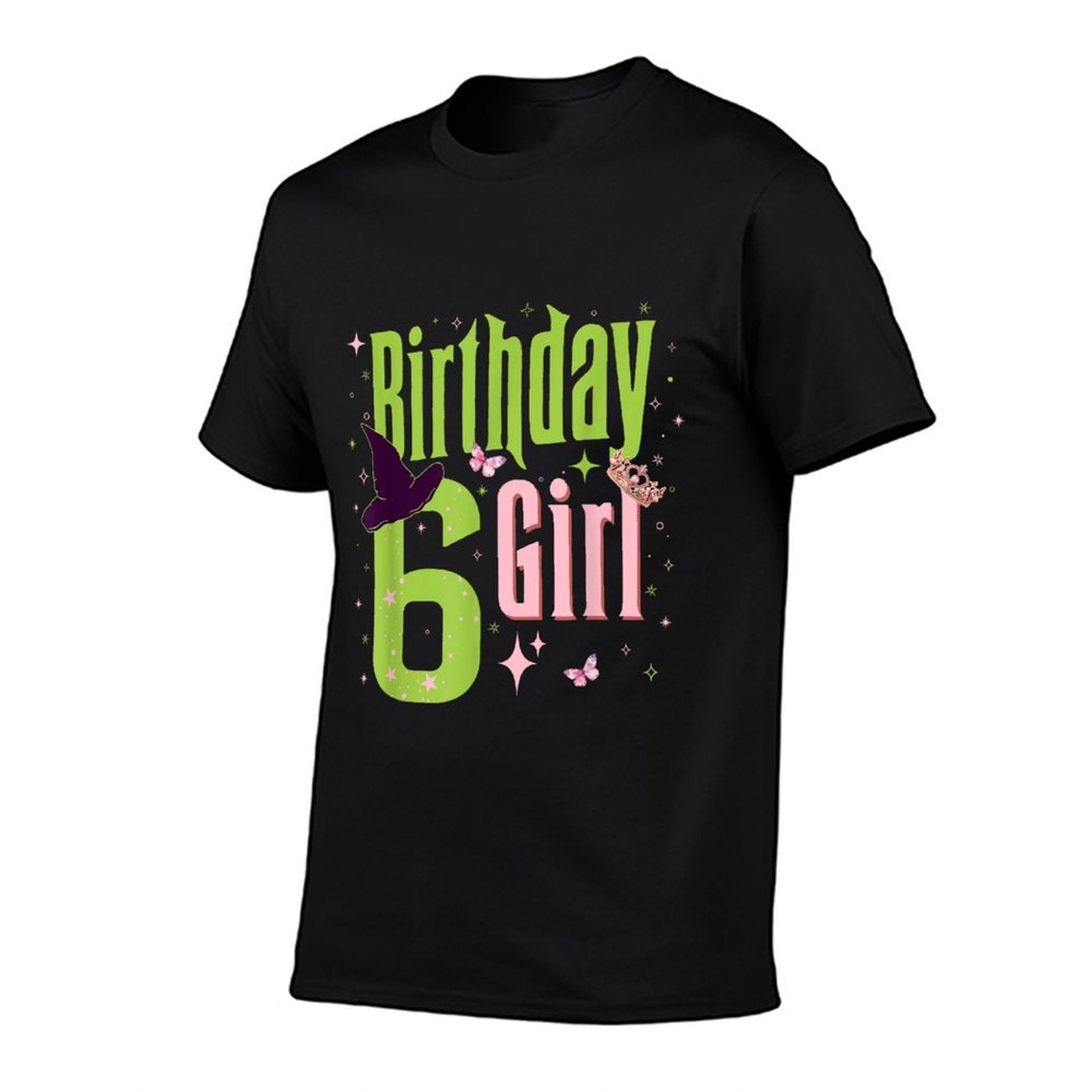 6Th Birthday Witch Pink And Green 6 Year Old Birthday Girl  Eco-friendly Material T-Shirt
