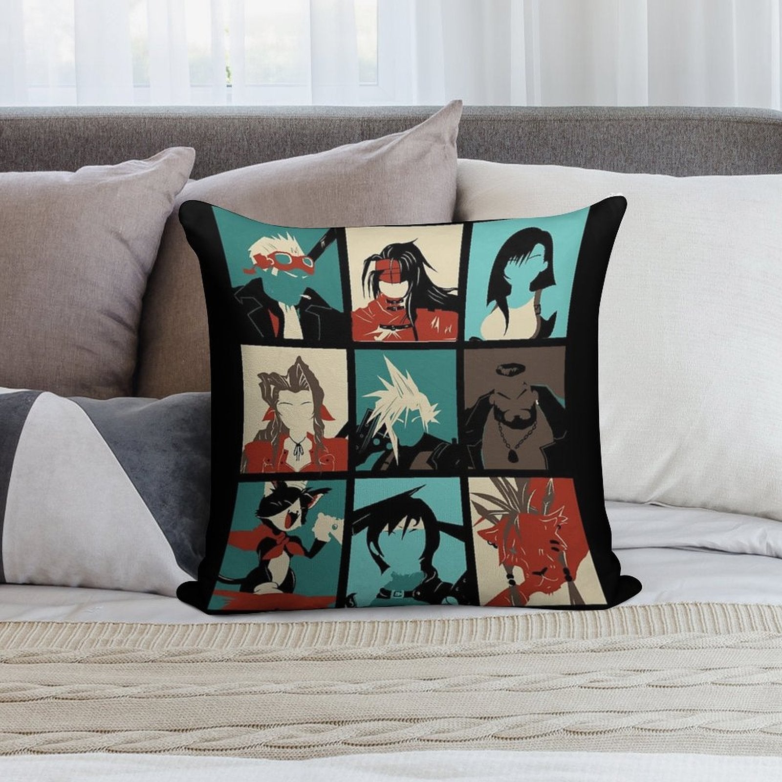 Fantasy Final Seven Soft Luxury Feel Throw Pillow