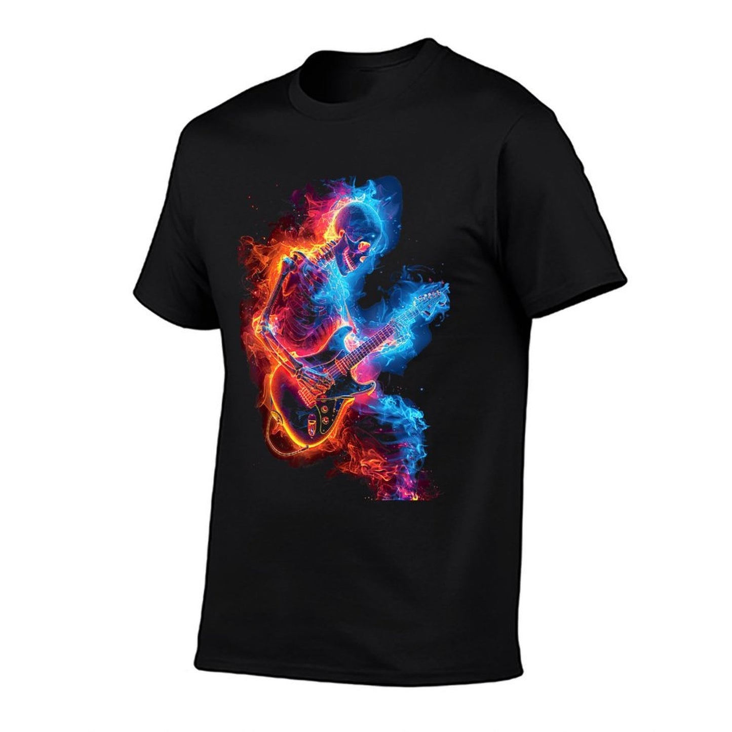 Skeleton Playing Guitar ,Rock Star Shredding Guitar  Slim-fit Cut T-Shirt