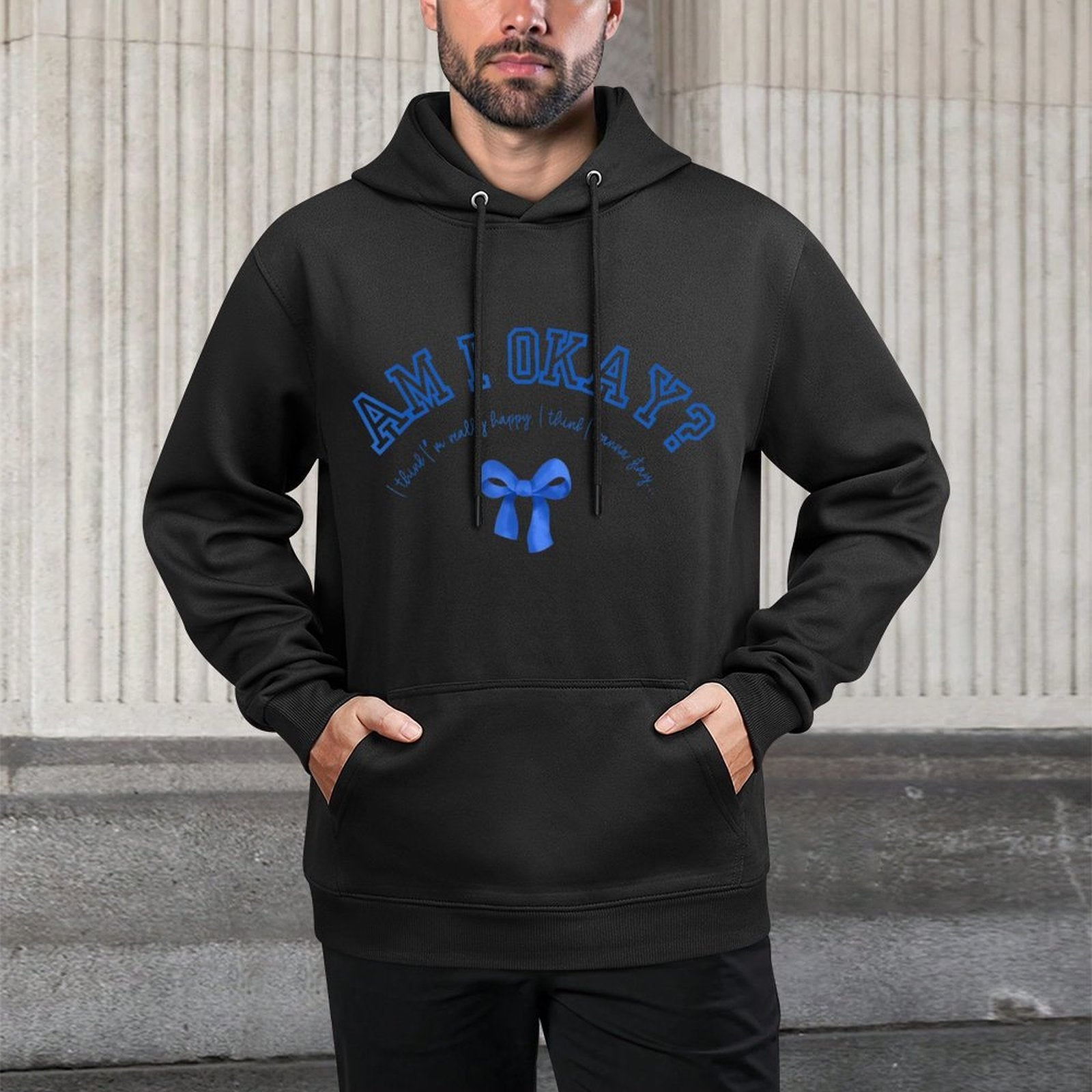 Am I Okay Colorfast Hoodie