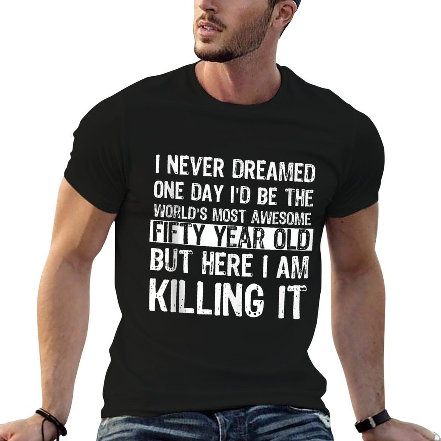 World's Most Awesome Fifty Year Old Funny 50th Birthday Eco-friendly Material T-Shirt