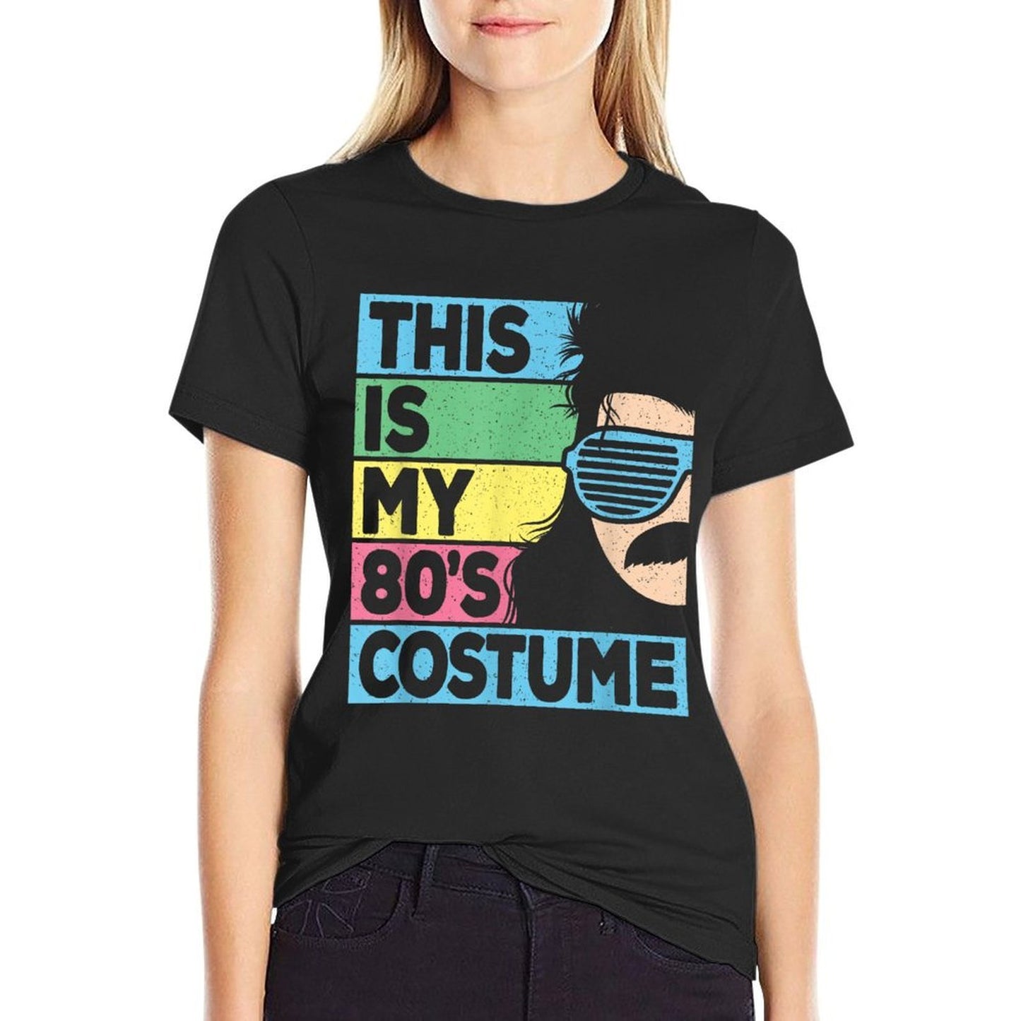 This Is My 80s Costume Men 1980s 80s Outfit Disco Party  Slim-fit Cut T-Shirt