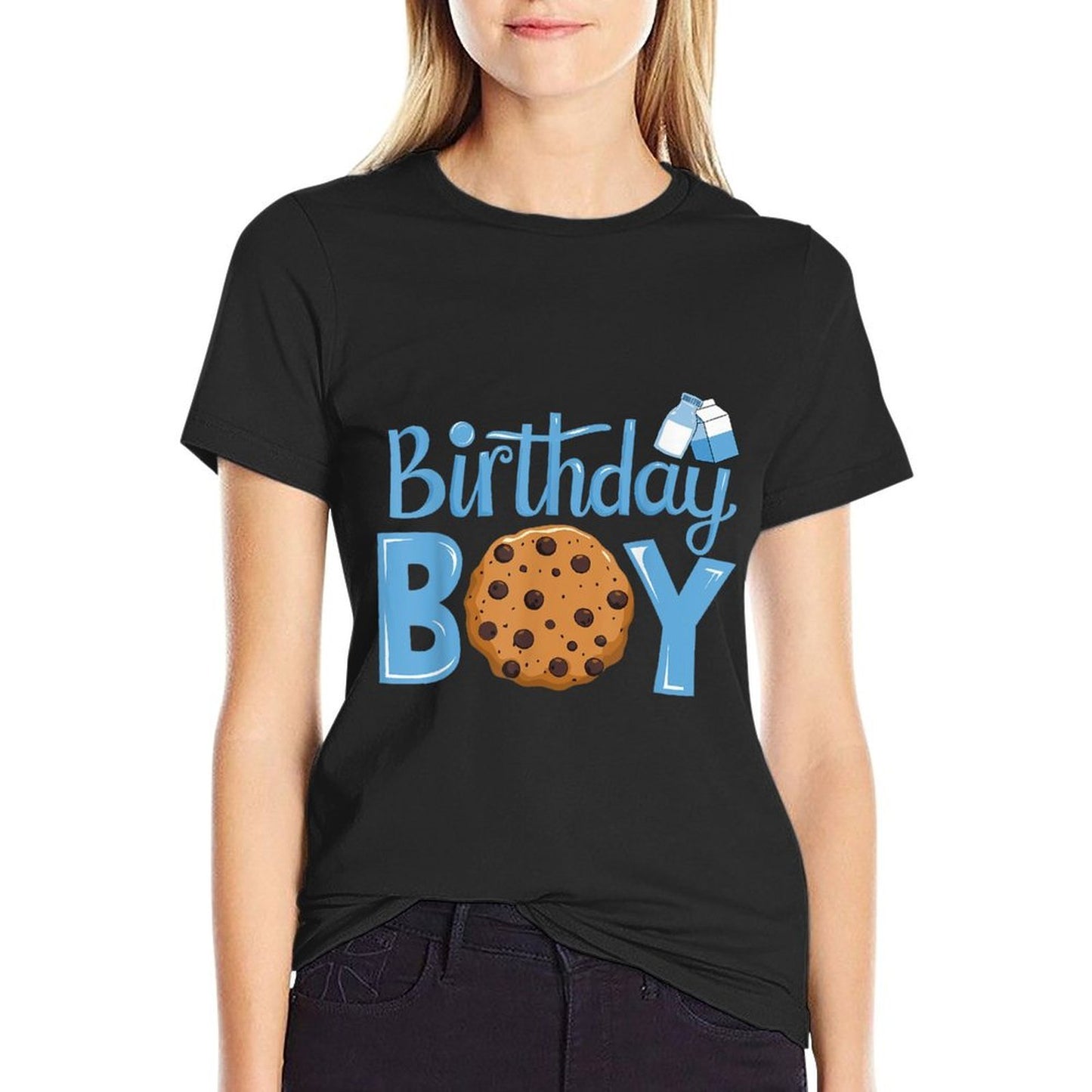 The Birthday Boy Milk And Cookies 1st Family Matching Bday Relaxed-fit T-Shirt