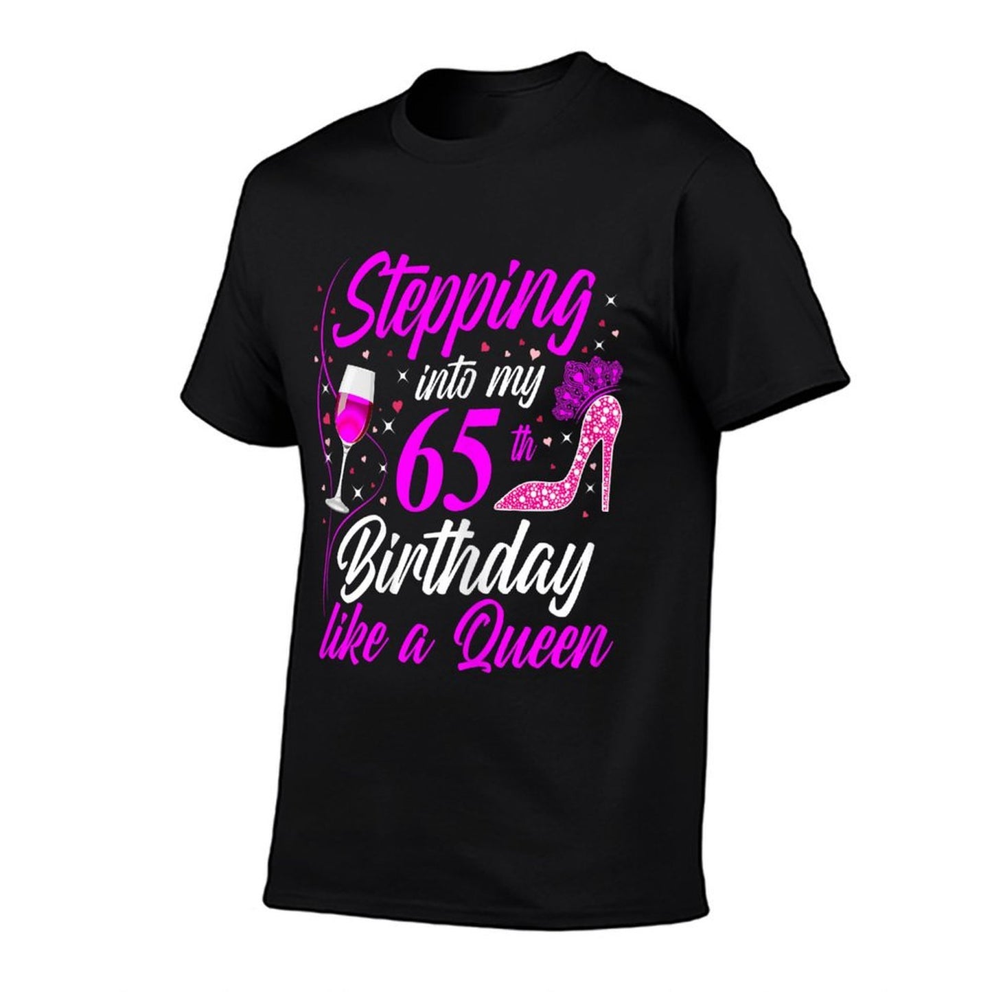 Stepping Into My 65th Birthday Like A Queen I 65th Birthday Summer-ready Fabric T-Shirt