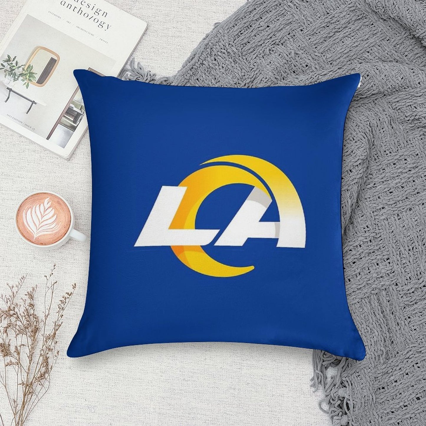 The Rams Icon Soft Easy Maintenance Throw Pillow