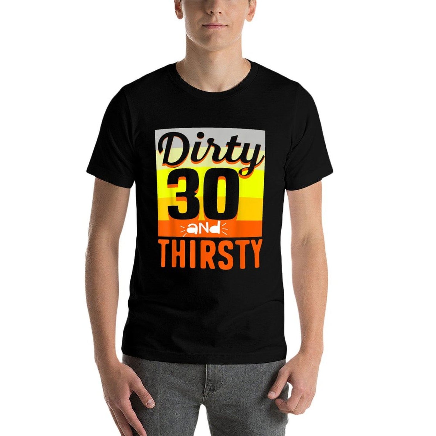 1989 Vintage Dirty Thirty & Thirsty 30th Birthday Oversized Silhouette T-Shirt