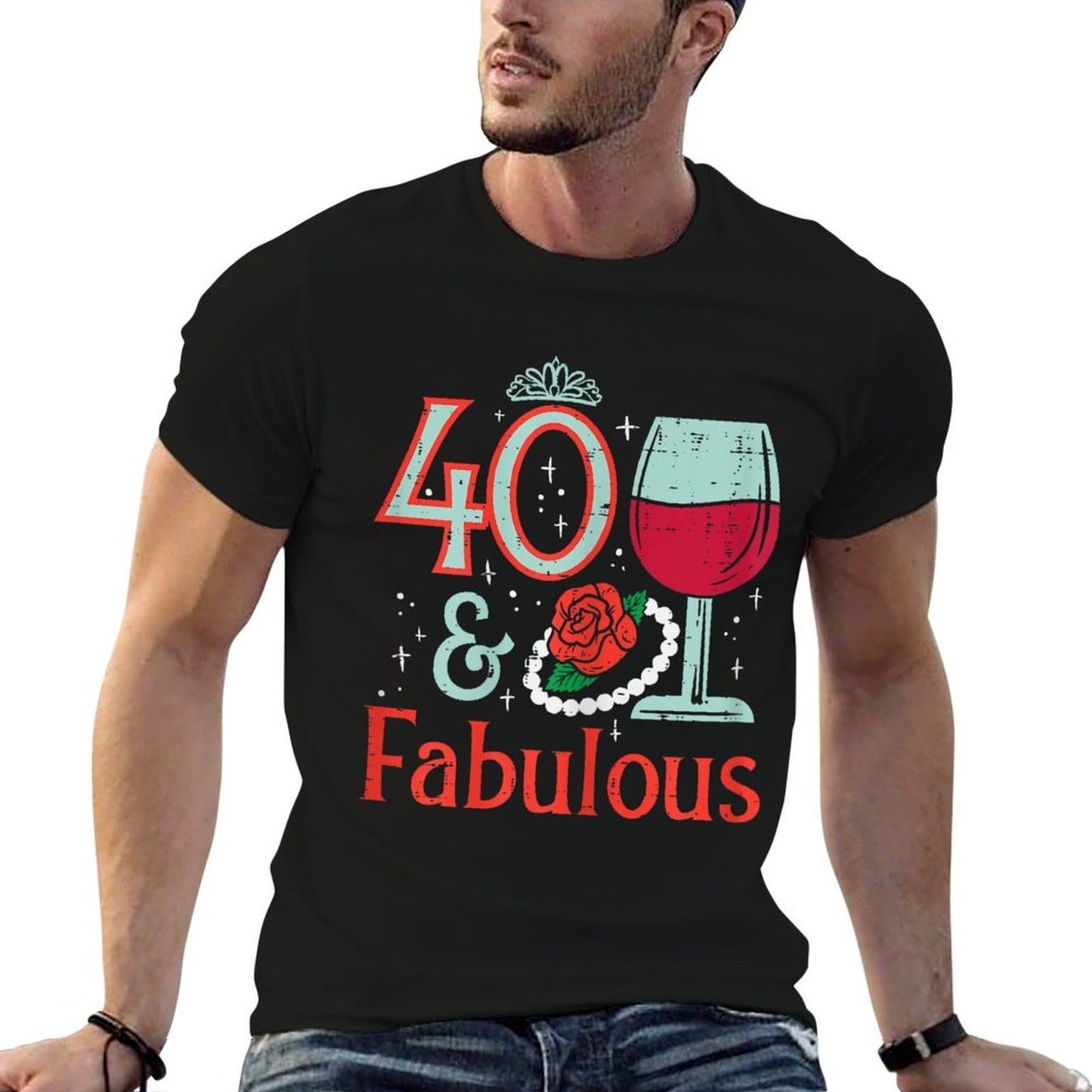 40 & Fabulous Forty 40th Birthday Party 40 Years Bday Women  Classic T-Shirt