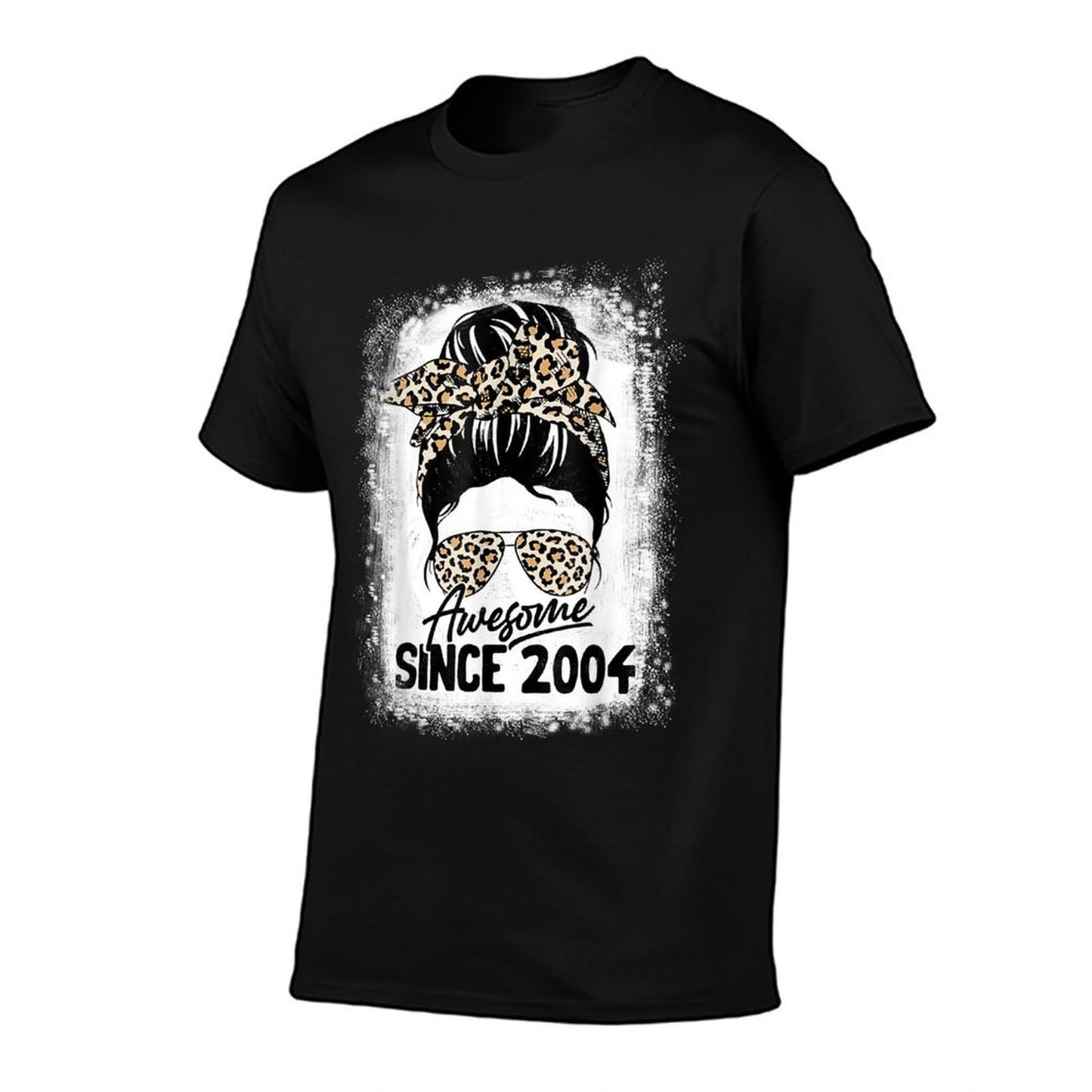18 Years Old Awesome Since 2004 Leopard 18th Birthday Summer-ready Fabric T-Shirt
