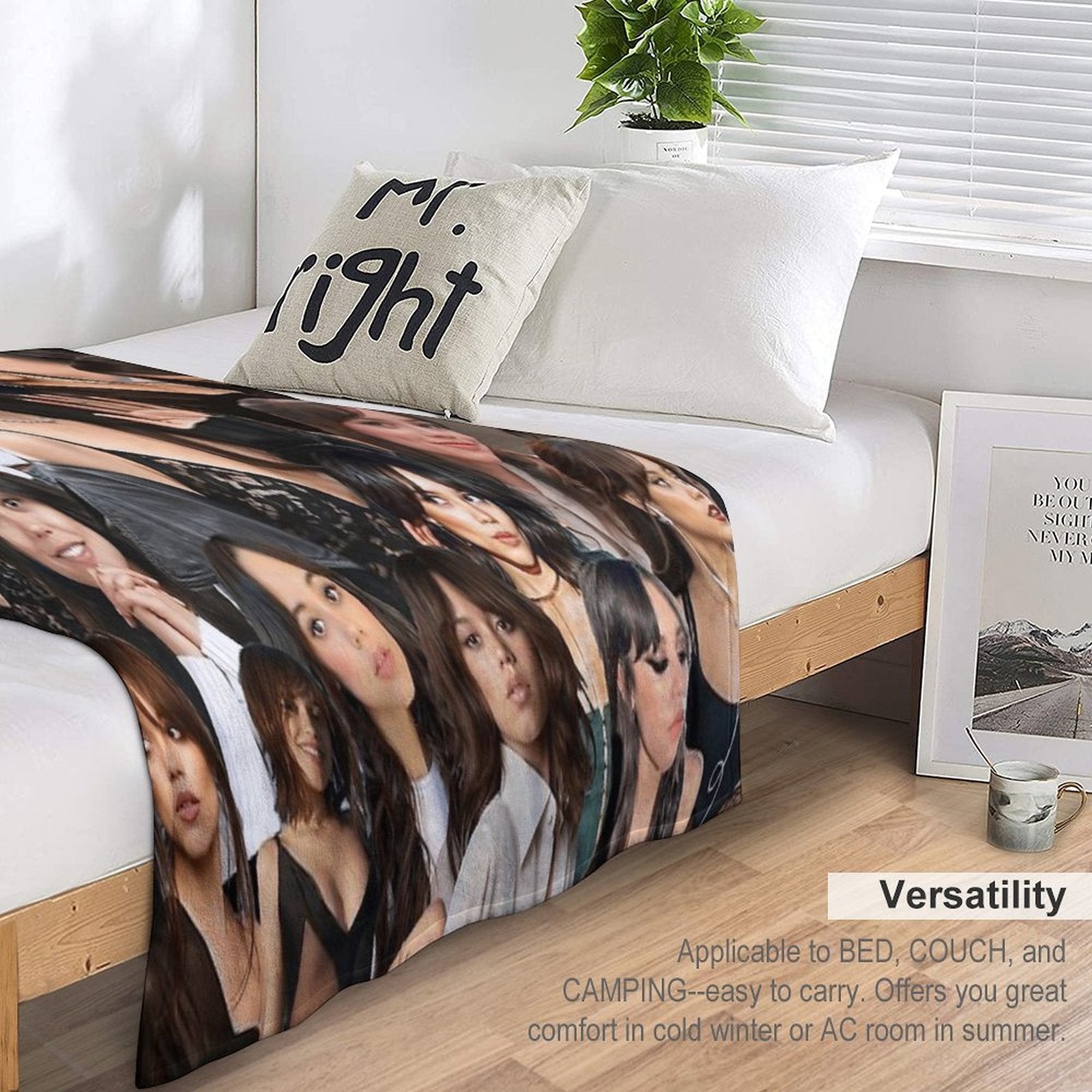 HIGH QUALITY Jenna Ortega Photo Collage Shrink-resistant Throw Blanket
