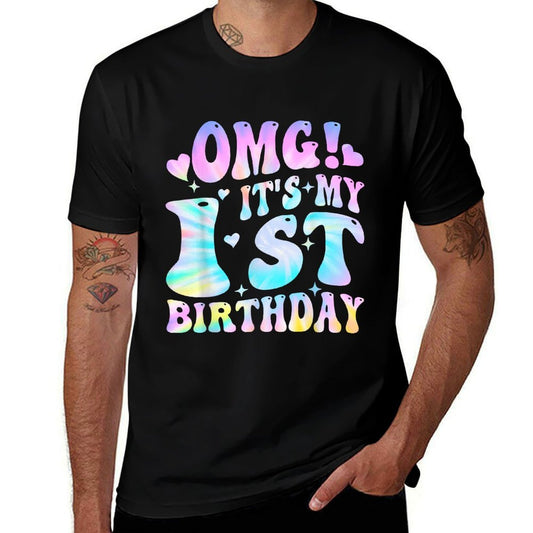 Tie Dye OMG It's My 1st Birthday Girls Gifts 1 Year Old Bday  Classic T-Shirt