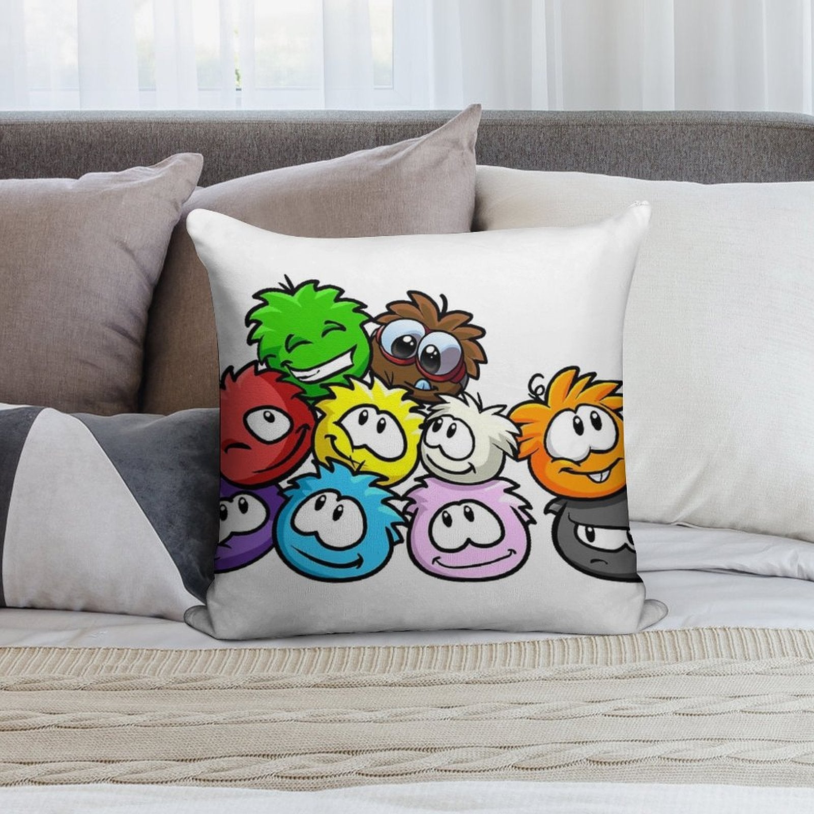 Club Penguin Puffles Soft Decorative Cover Throw Pillow