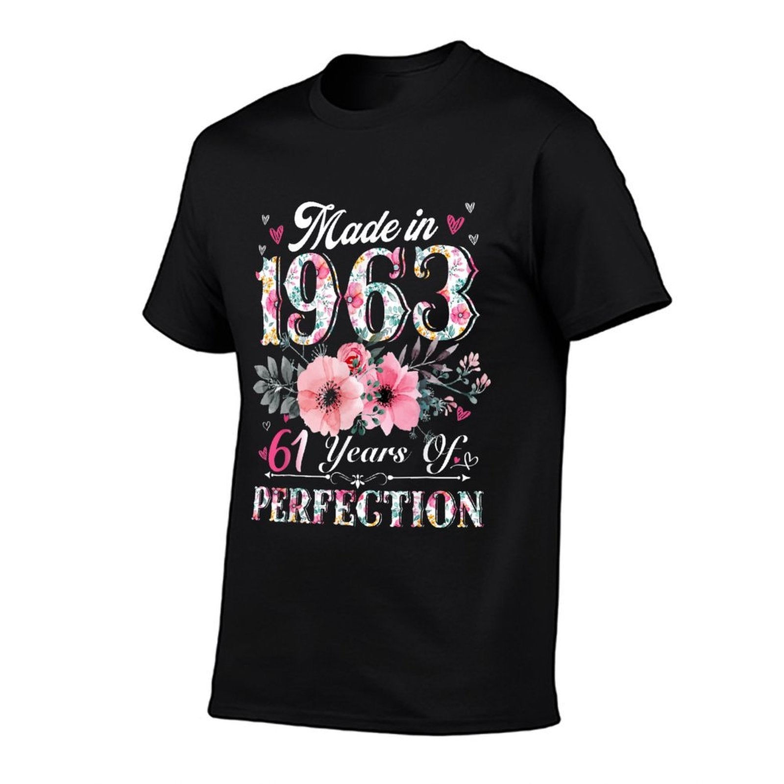 61 Year Old Made In 1963 Floral 61st Birthday Gifts Women  Affordable Price T-Shirt