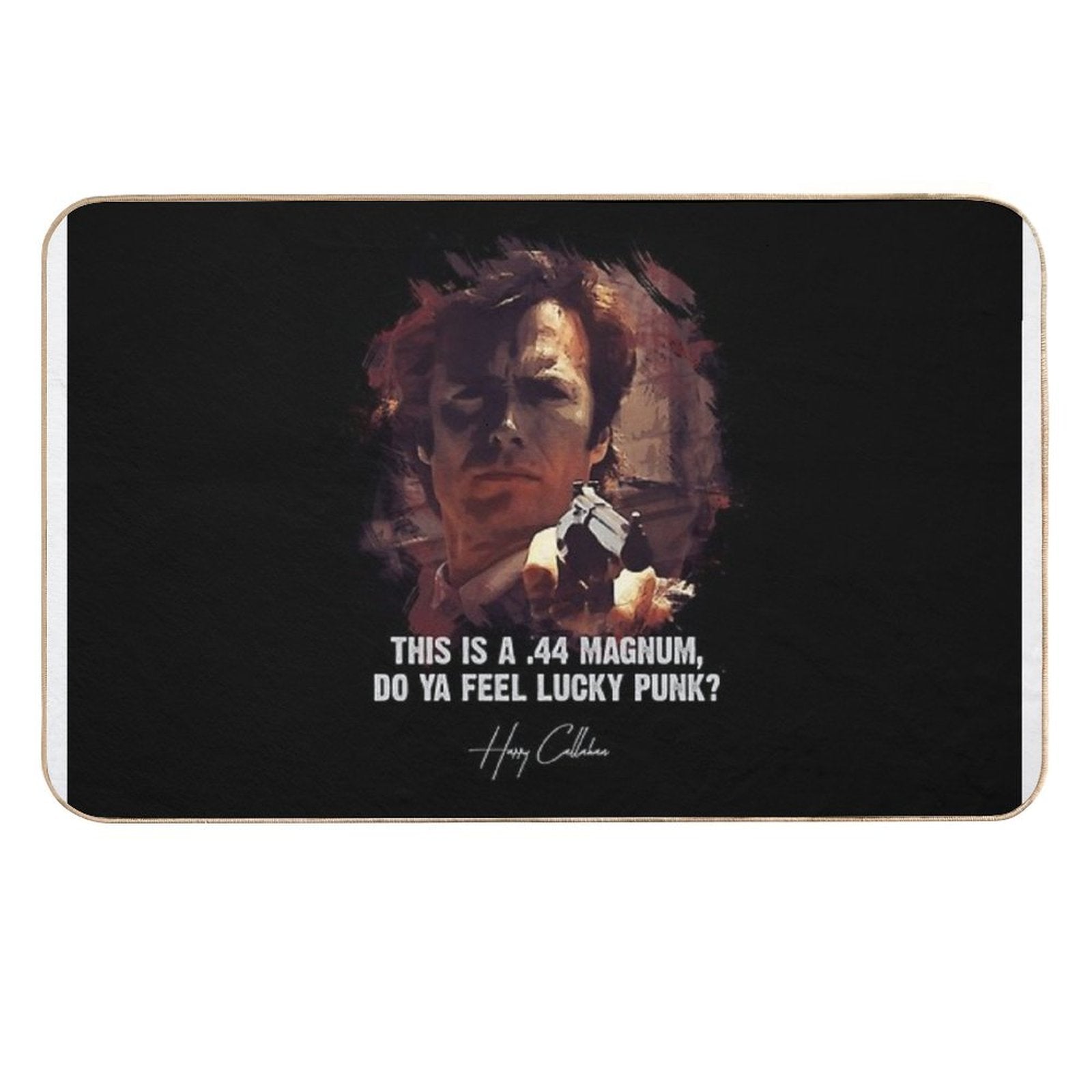 ★ DIRTY HARRY ★ Do Ya Feel Lucky Punk ➢ Clint Eastwood Famous Movie Quote ♛  Repositionable Bath Mat