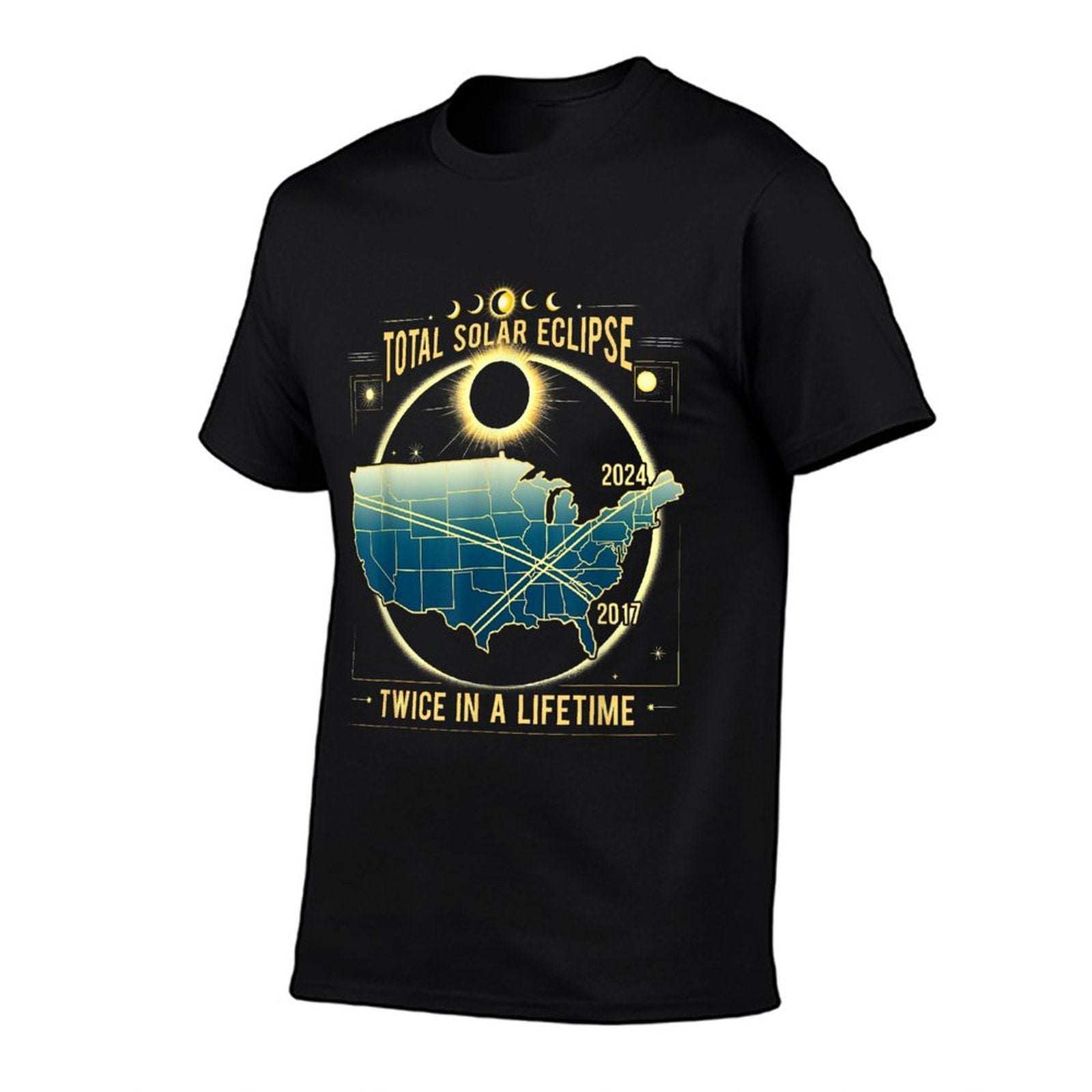 Total Solar Eclipse Twice in A Lifetime 2024 Gift  Versatile T-Shirt