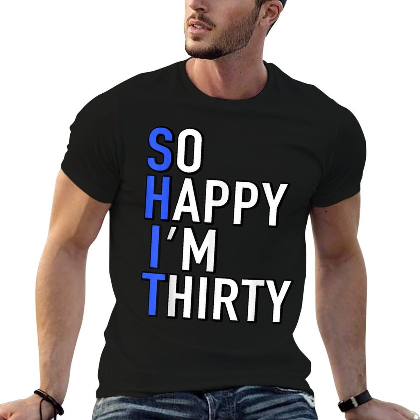 So Happy I'm Thirty 1989 Funny 30th Birthday Gift  Lightweight T-Shirt