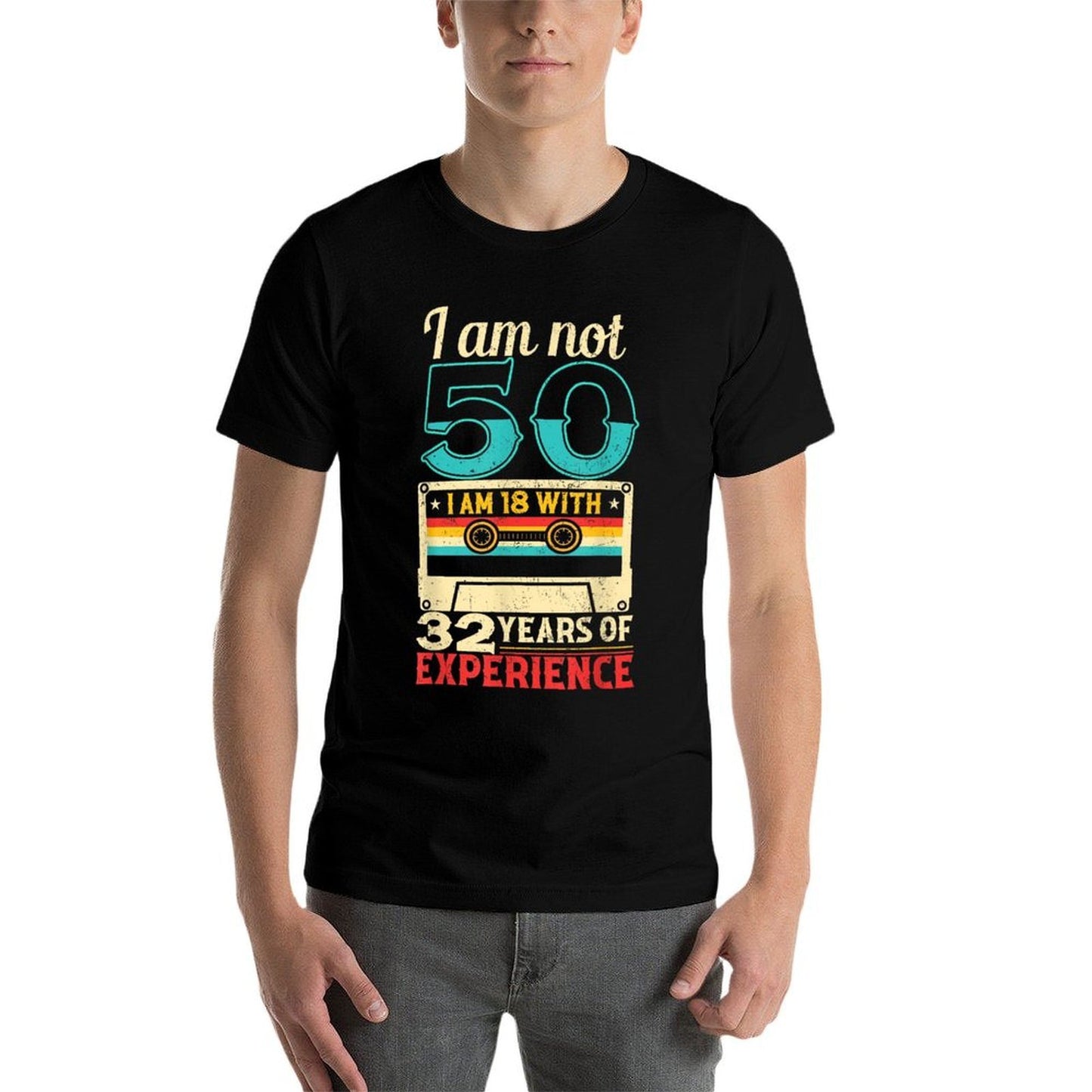 18 With 32 Years Of Experience - Funny 50th Birthday Gift Summer-ready Fabric T-Shirt