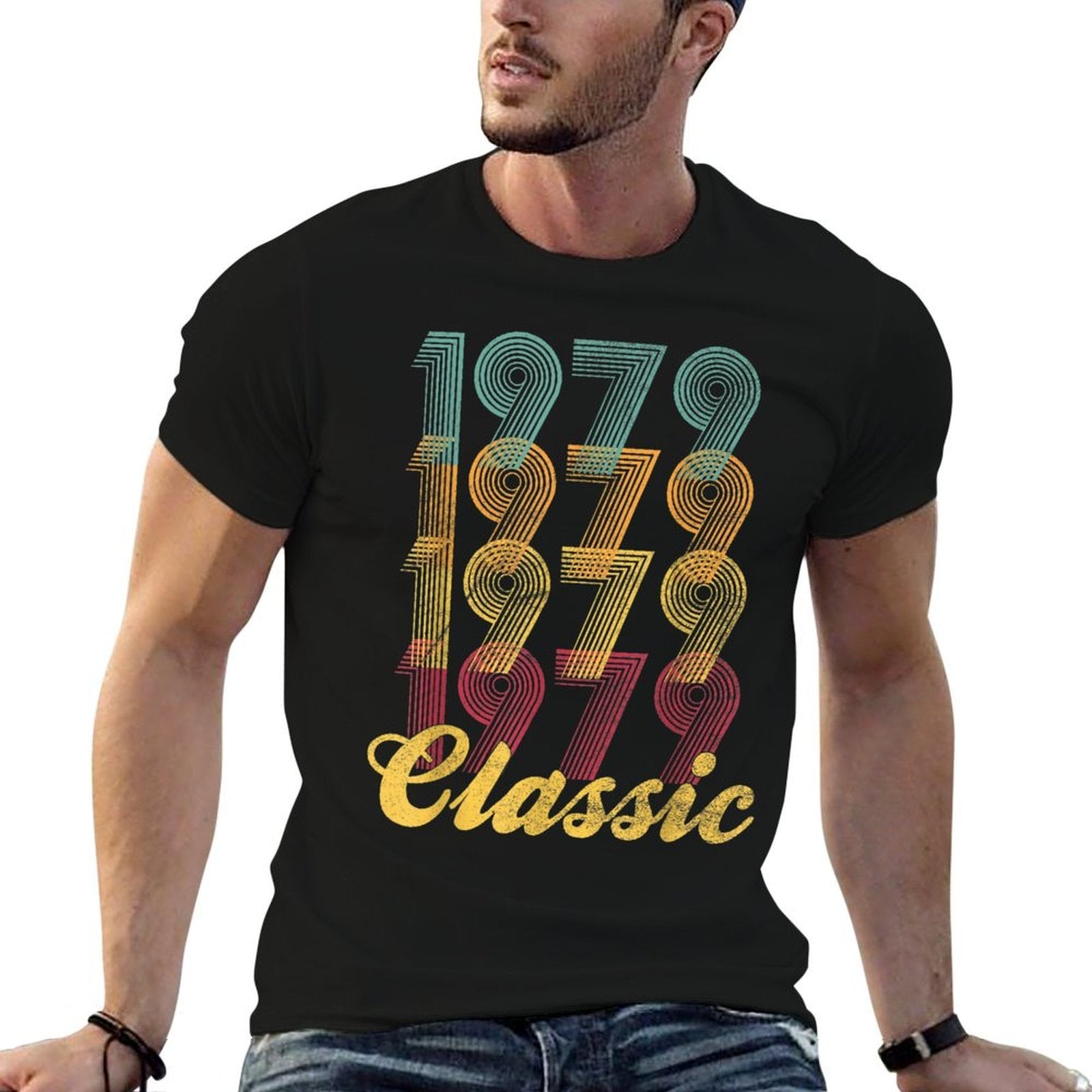40th Birthday Gifts 1979 40 Years Old Funny Mens Women Retro  Polyester Blend T-Shirt