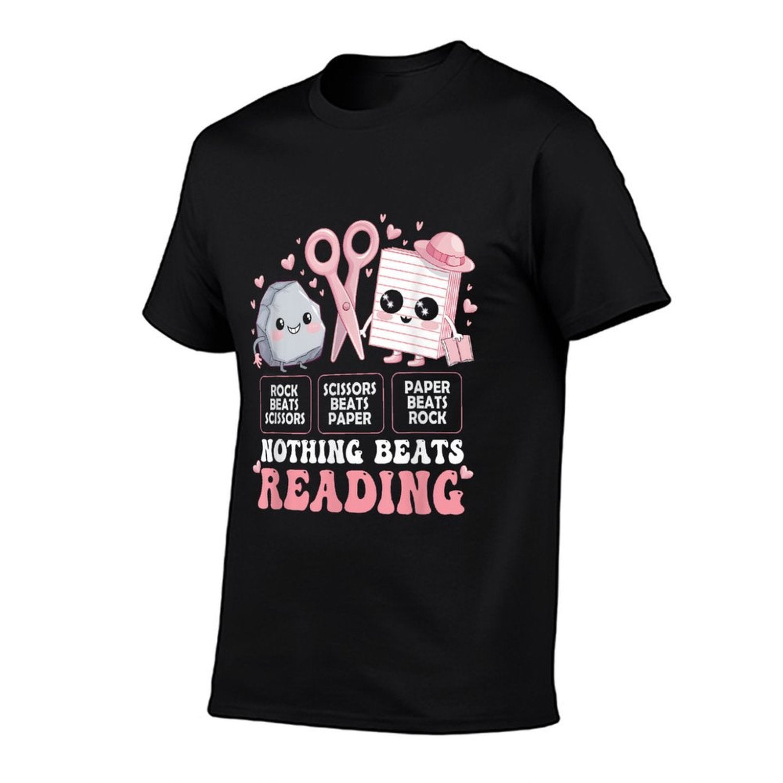 Nothing Beats Reading Book Librarian Rock Paper Scissors  Soft T-Shirt