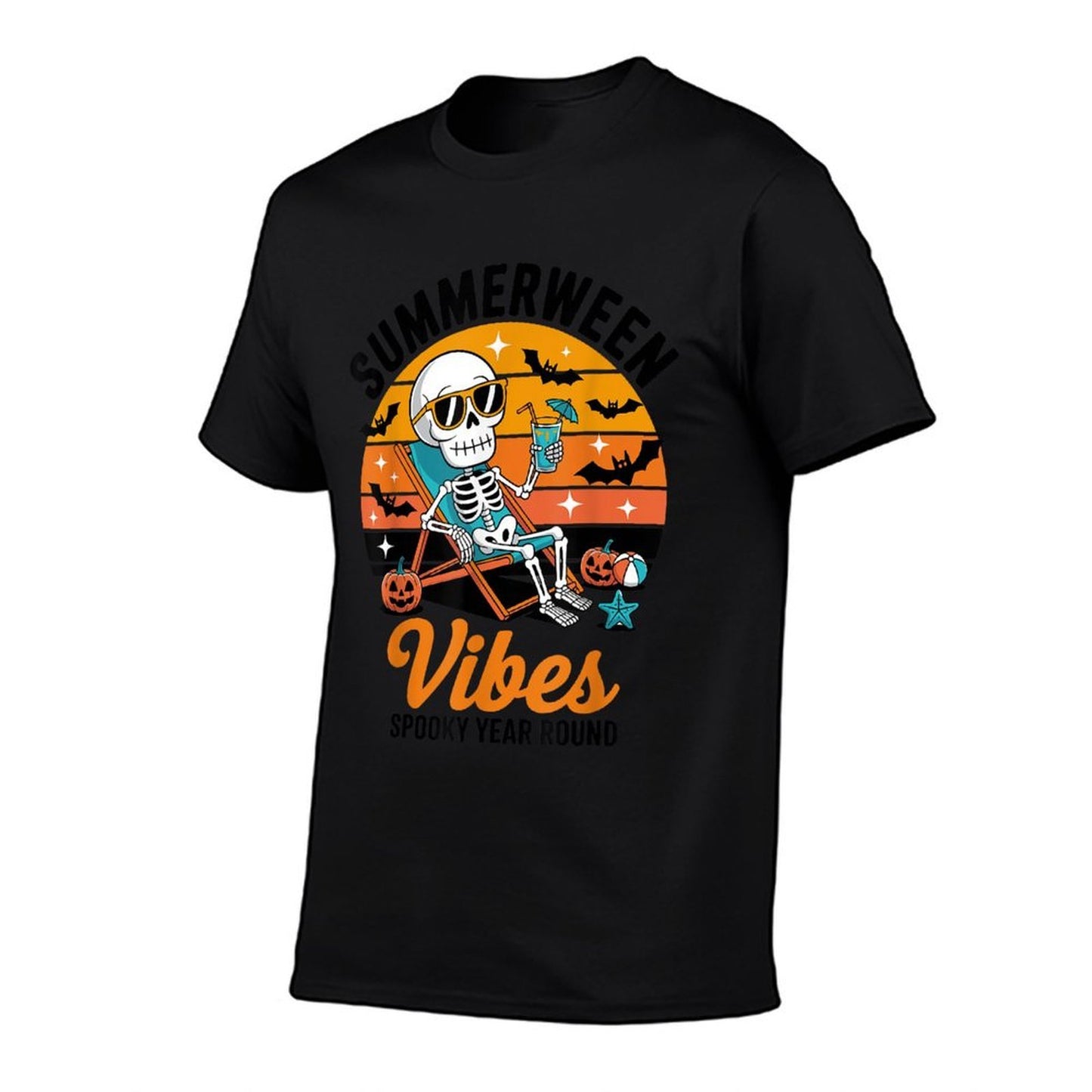 Summerween Vibes Spooky Year Round Halloween Spooky Summer Odor-resistant T-Shirt