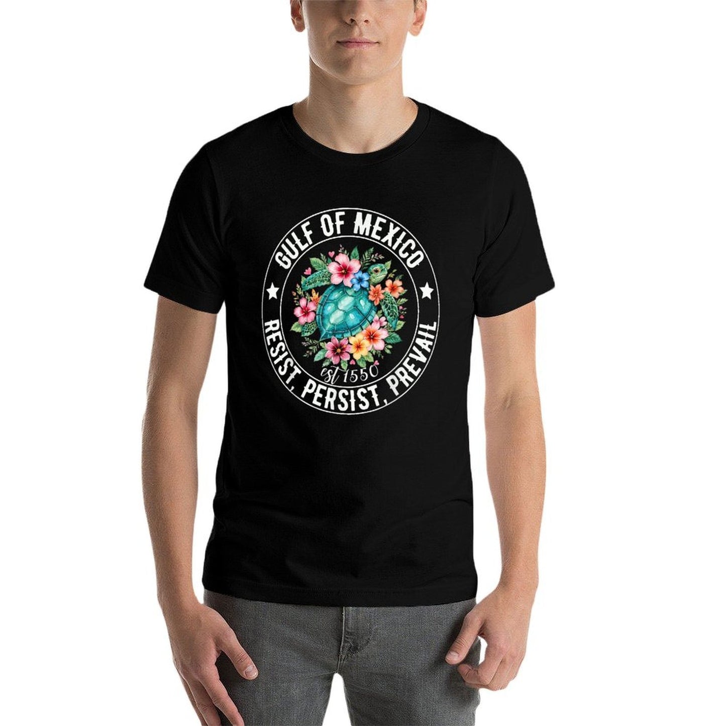 Stay The Gulf of Mexico Be Salty And Resist Turtle Fade-proof Color T-Shirt
