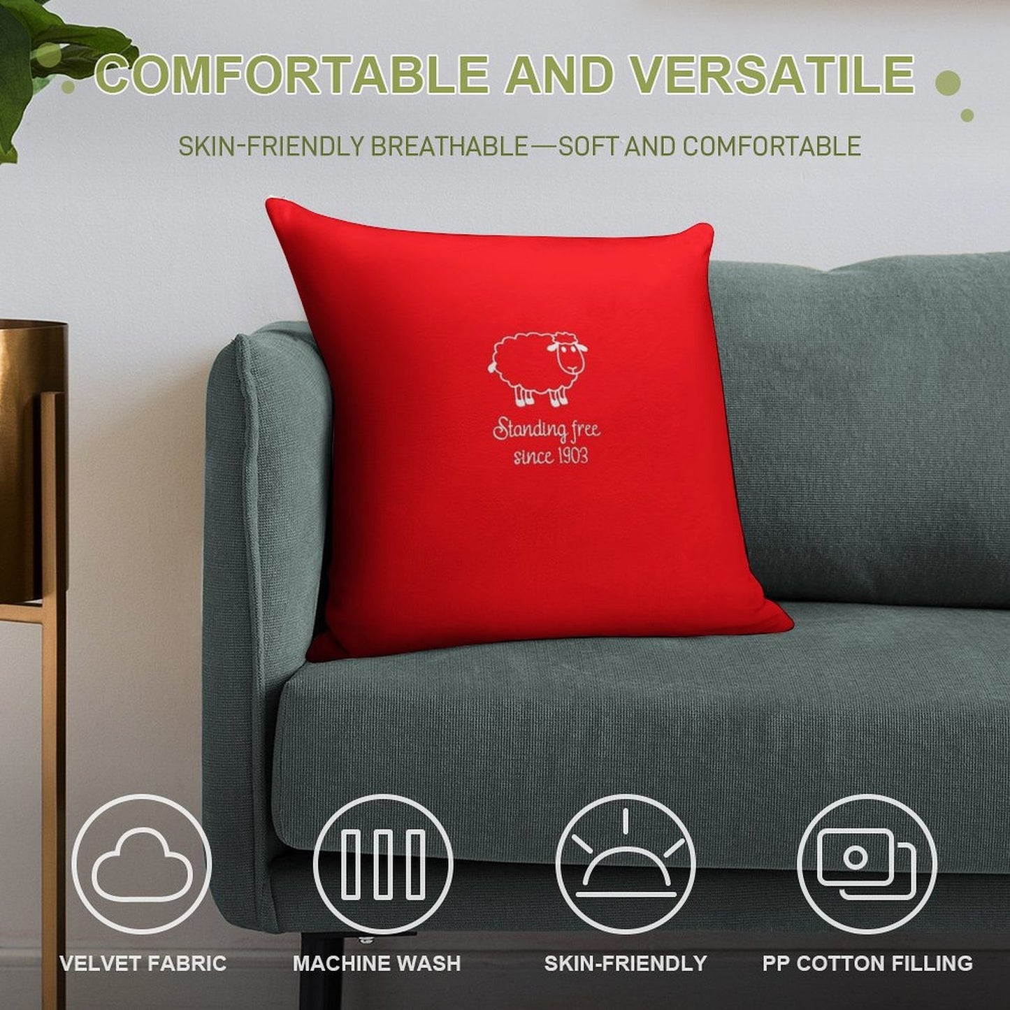 Aberdeen FC Standing Free Soft Skin-Friendly Throw Pillow