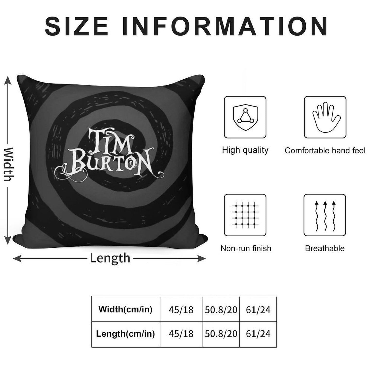 Tim Burton Soft Warmth Comfort Throw Pillow