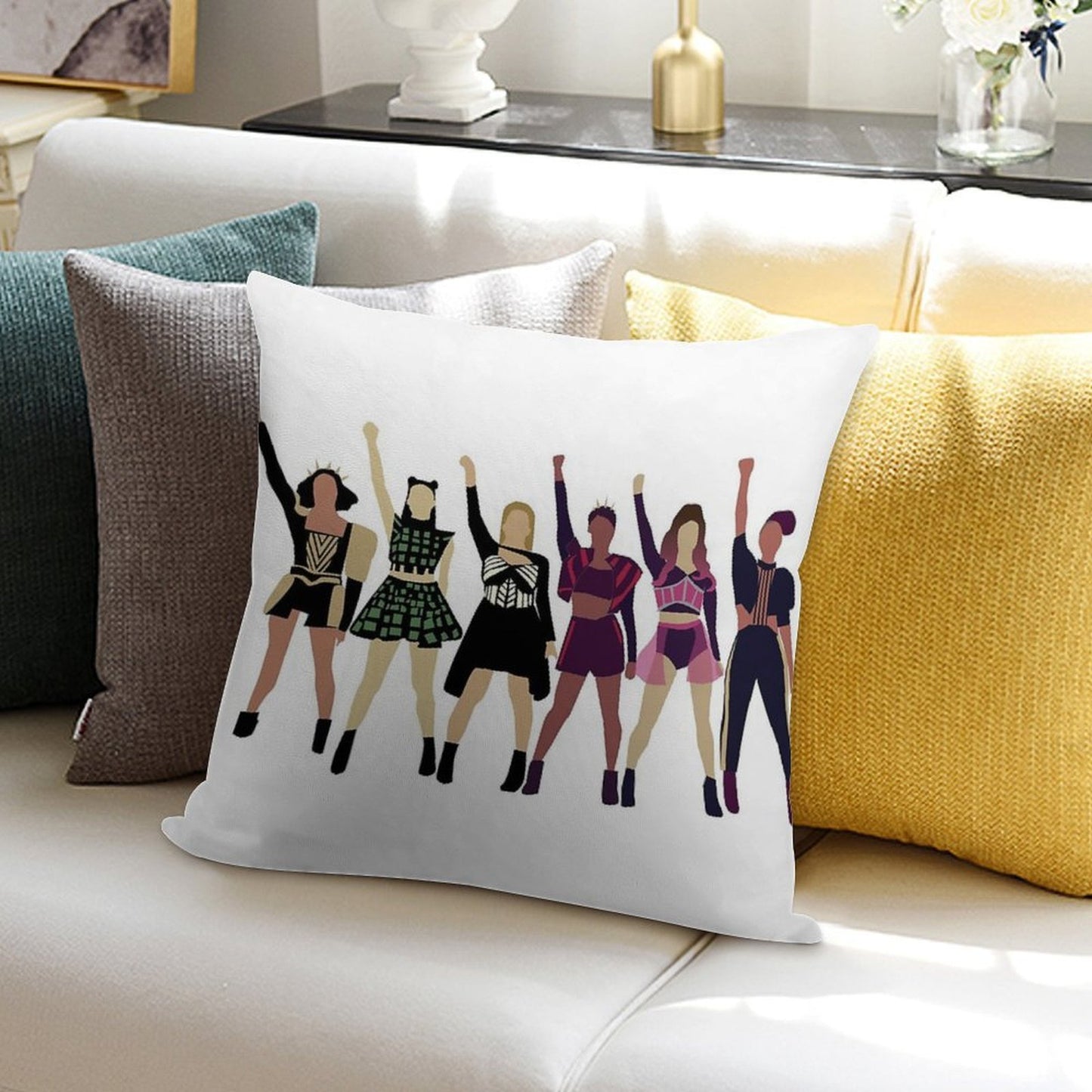 Six The Musical Soft Home Decor Throw Pillow
