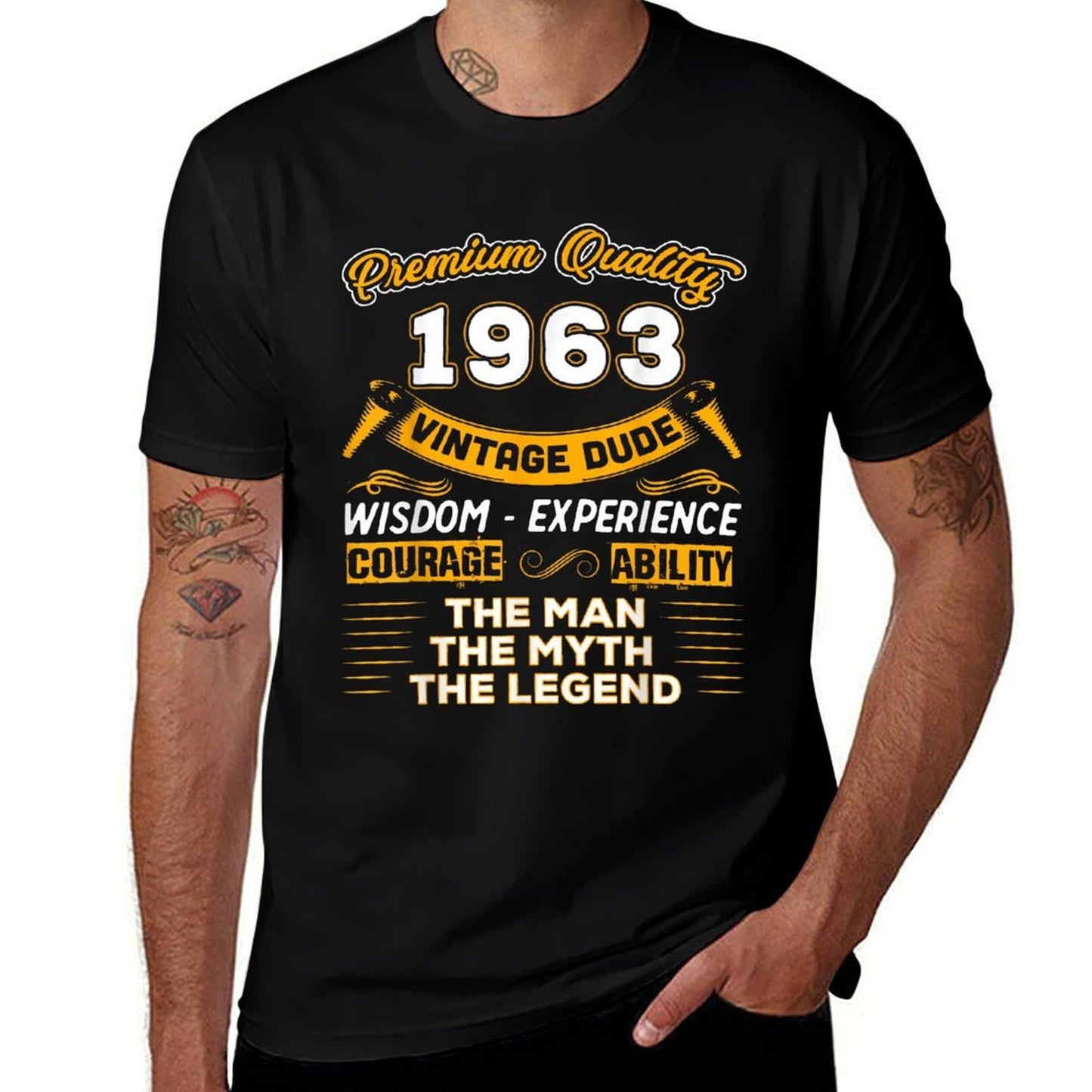 The Man Myth Legend 1963 60th Birthday Gift For 60 Years Old Slim-fit Cut T-Shirt