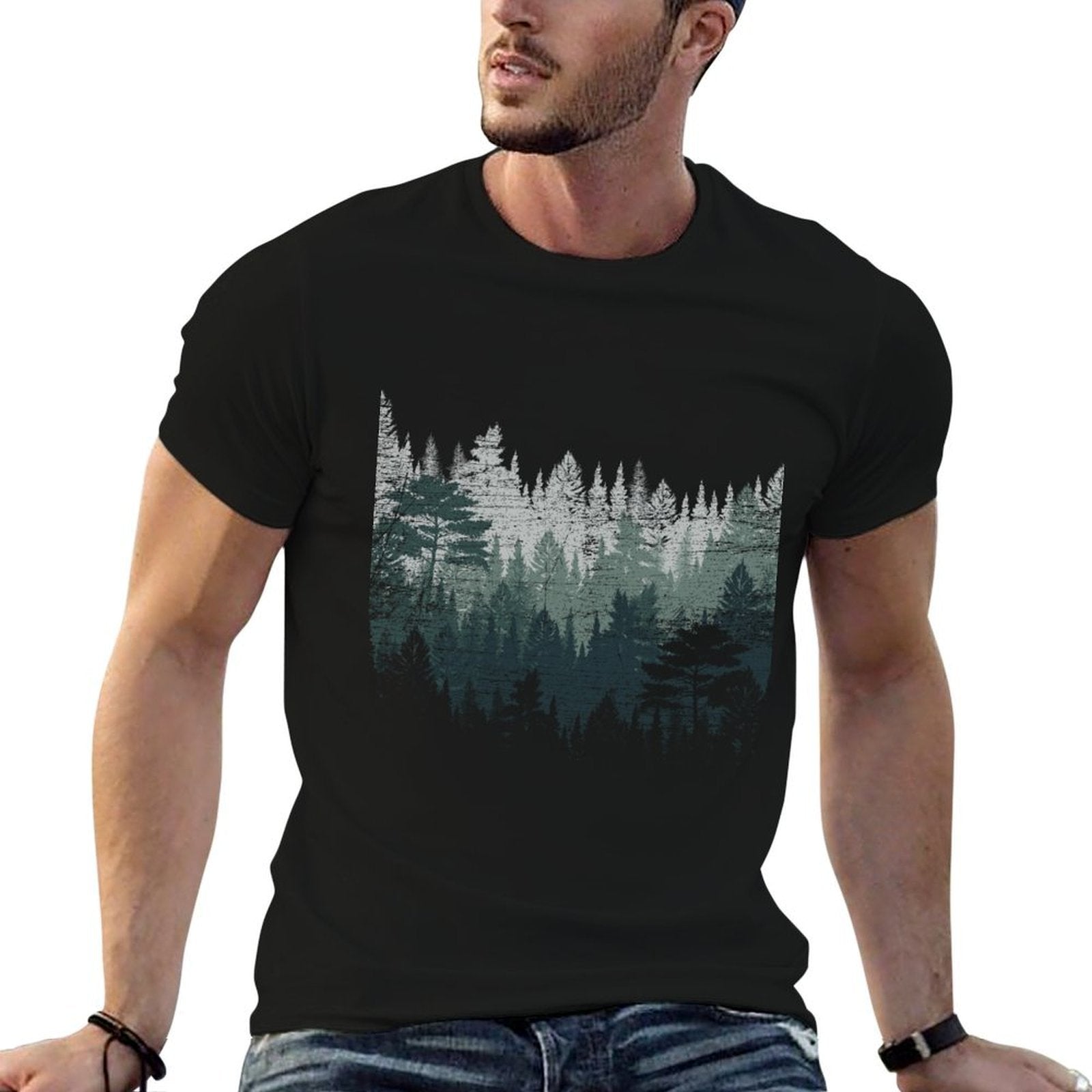 Night Nature Wildlife Trees Outdoor Forest  Odor-resistant T-Shirt