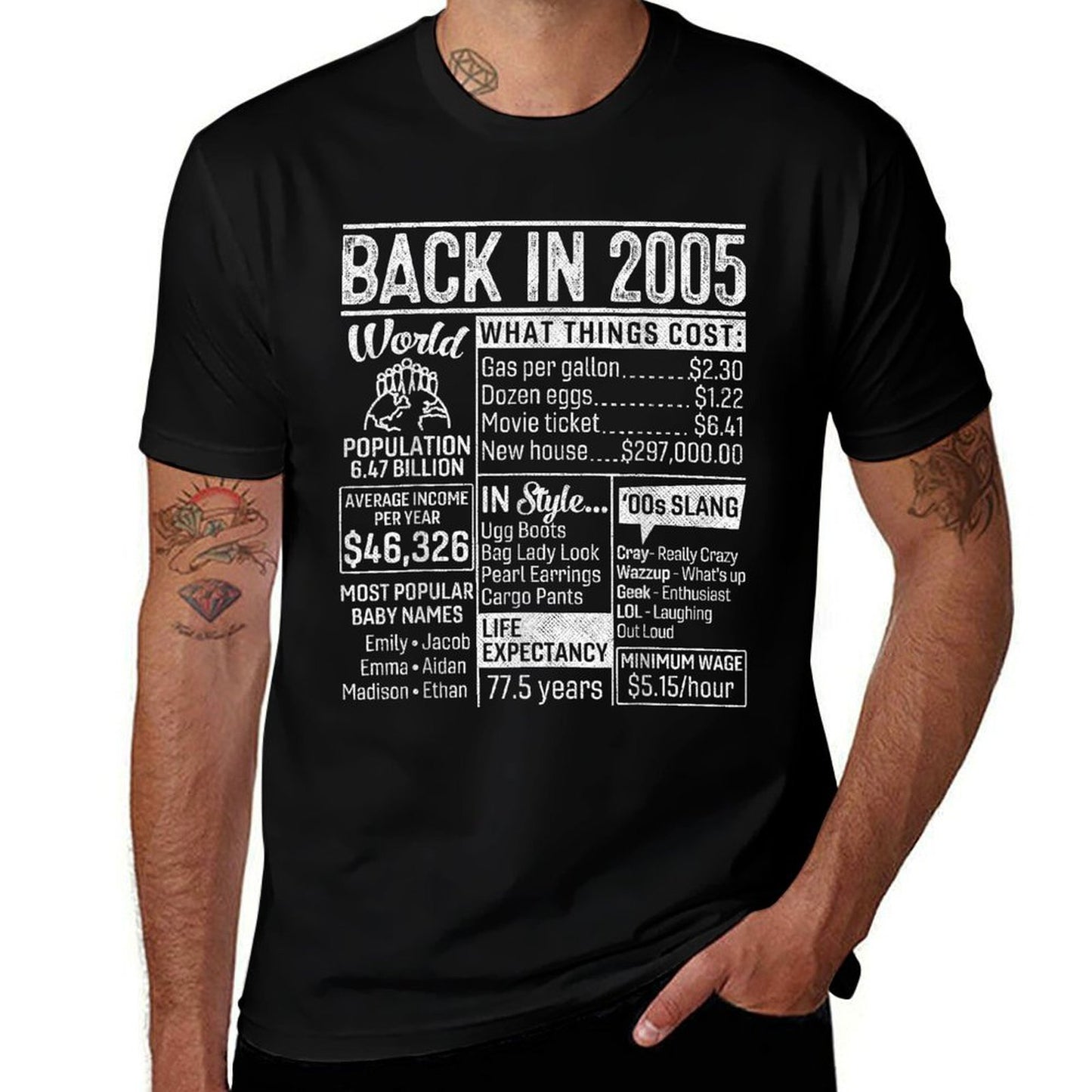 17 Year Old Gifts Back in 2005 Retro Poster 17th Birthday Stretchy T-Shirt