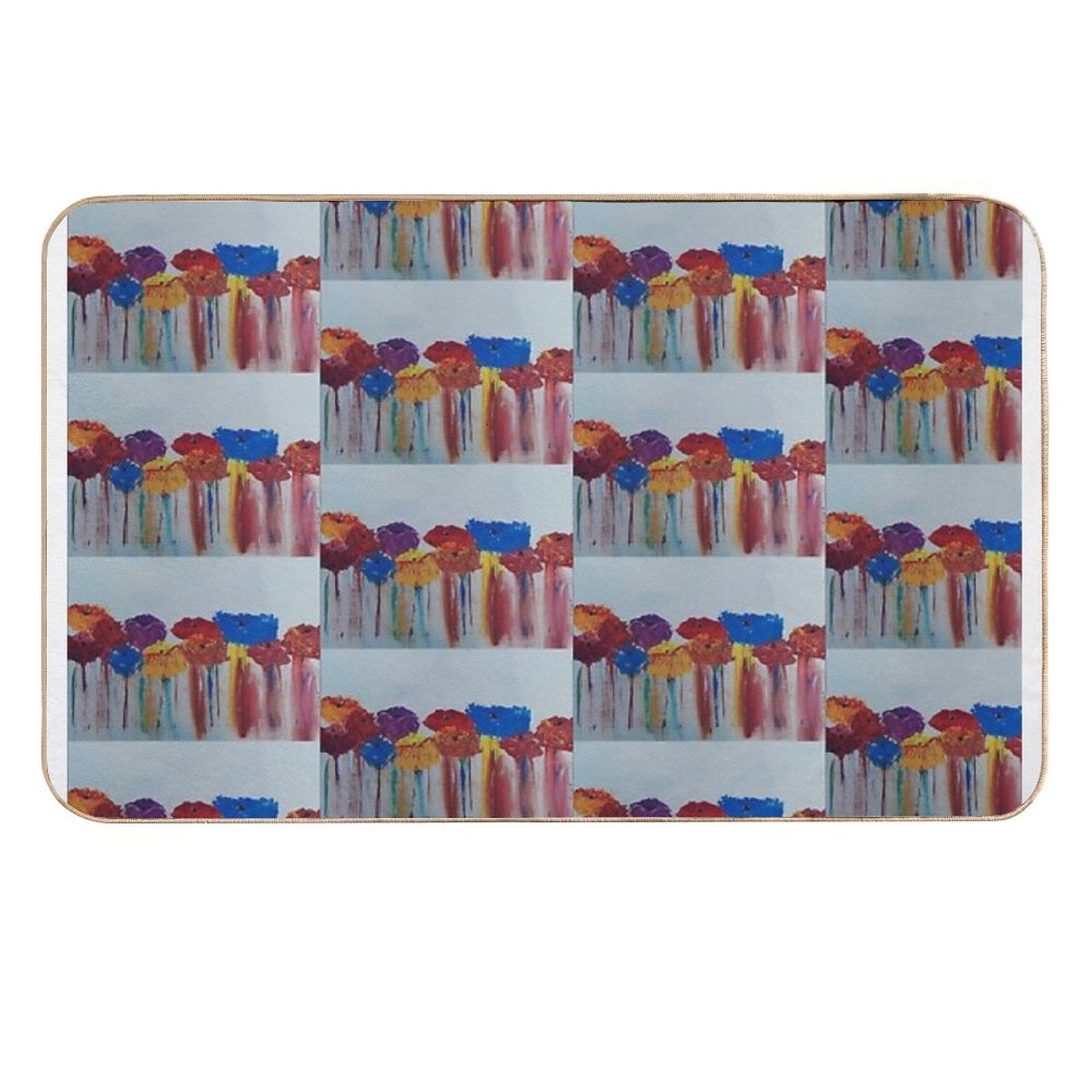 Abstract Bloom  Non-Slip Bath Mat