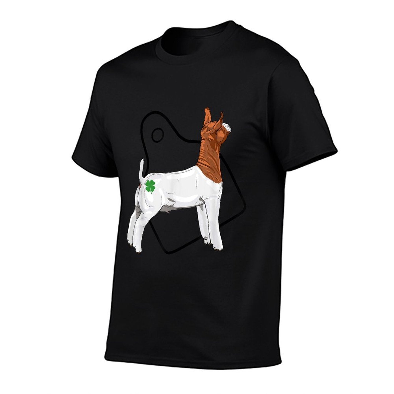 Show Market Wether Boer Goat Four Leaf Clover And Eartag  Classic T-Shirt