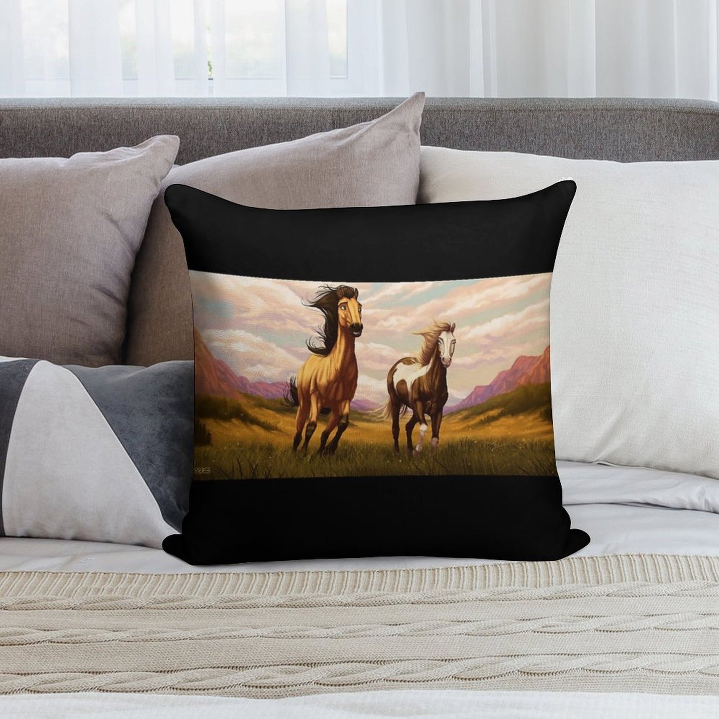 Spirit Stallion of The Cimarron Soft Style Accent Throw Pillow