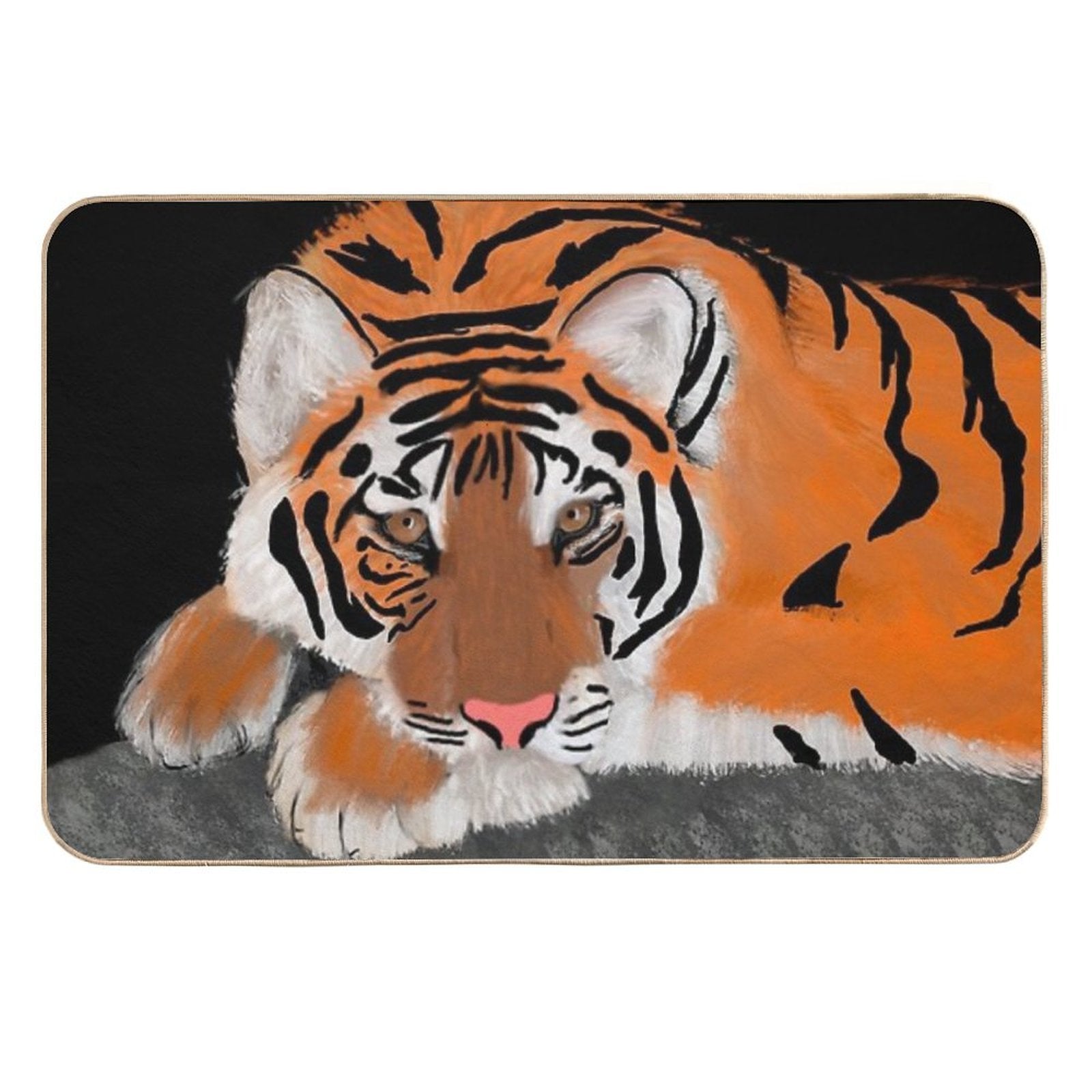 Resting Tiger  Rapid-Drying Bath Mat