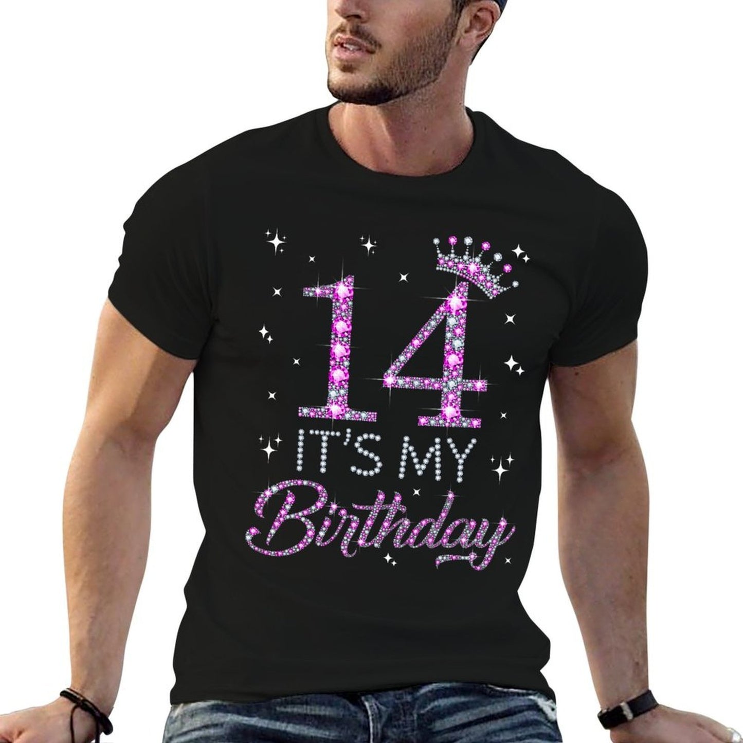 14 It's My Birthday Pink Crown Happy 14th Birthday Girl Quick-drying T-Shirt