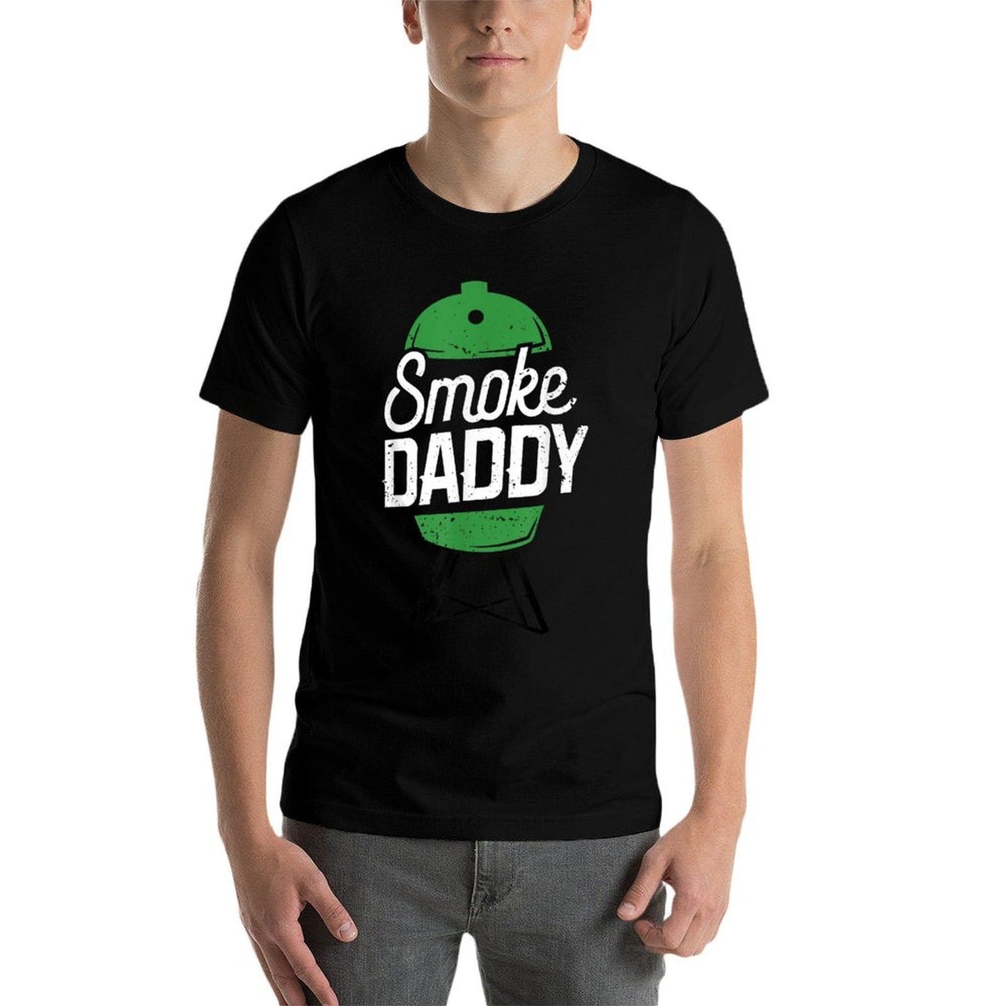 Smoke Daddy Green Egg Pitmaster Dad Tshirt BBQ Grill  Relaxed-fit T-Shirt