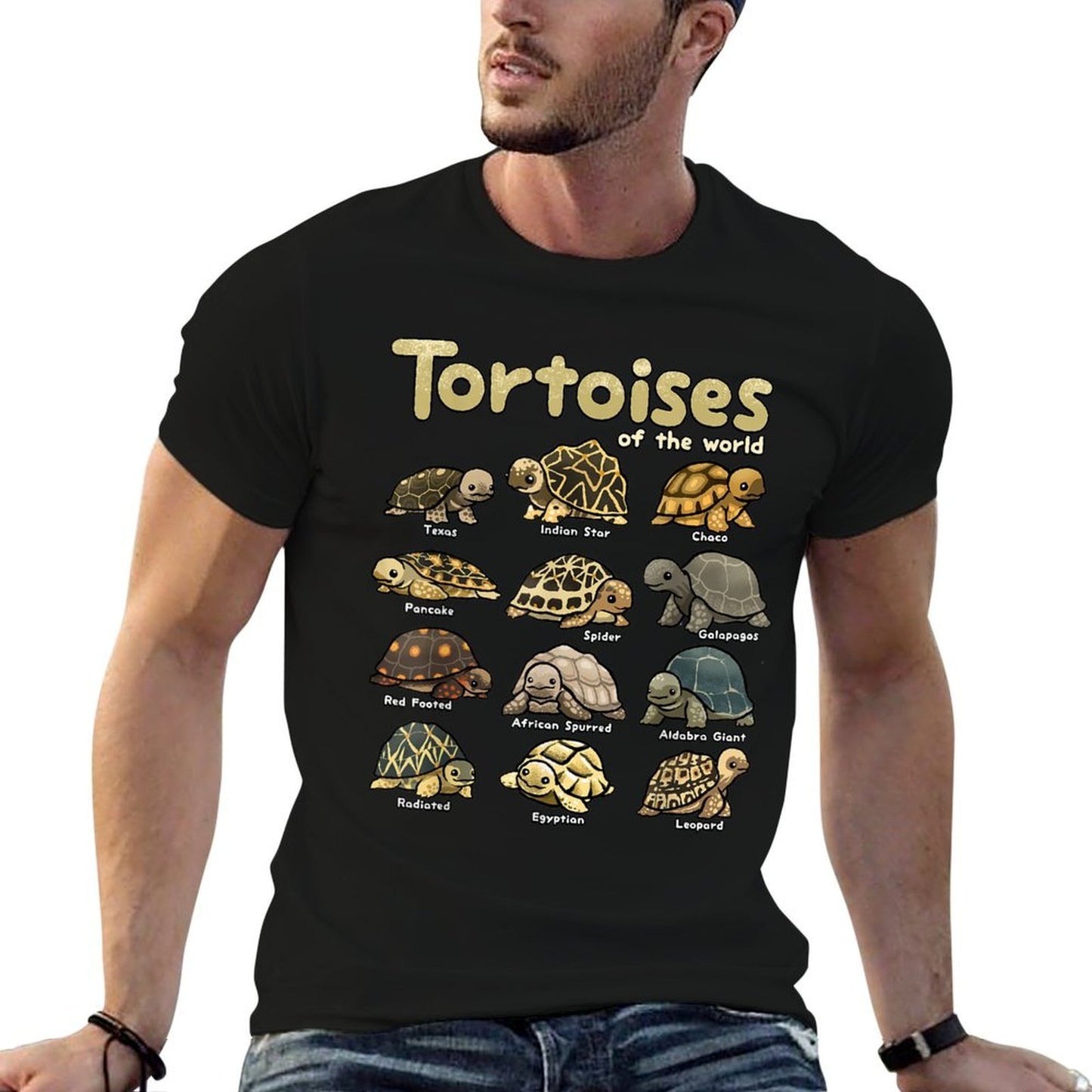 Tortoise Animals of The World Cute Reptile Turtle Lover  Soft T-Shirt