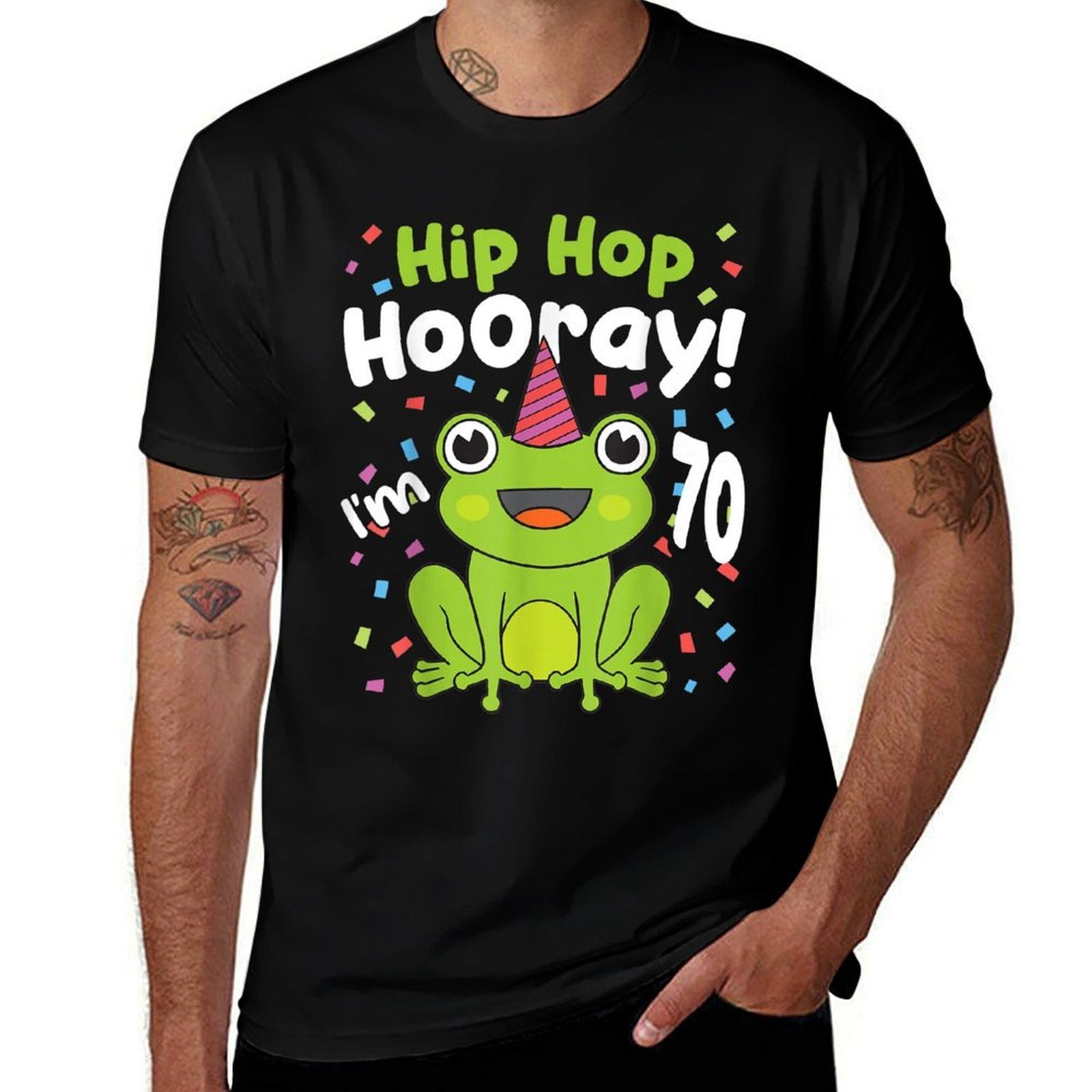 70th Birthday Boy Frog Lover 70 Year Old Funny B-Day  Durable T-Shirt