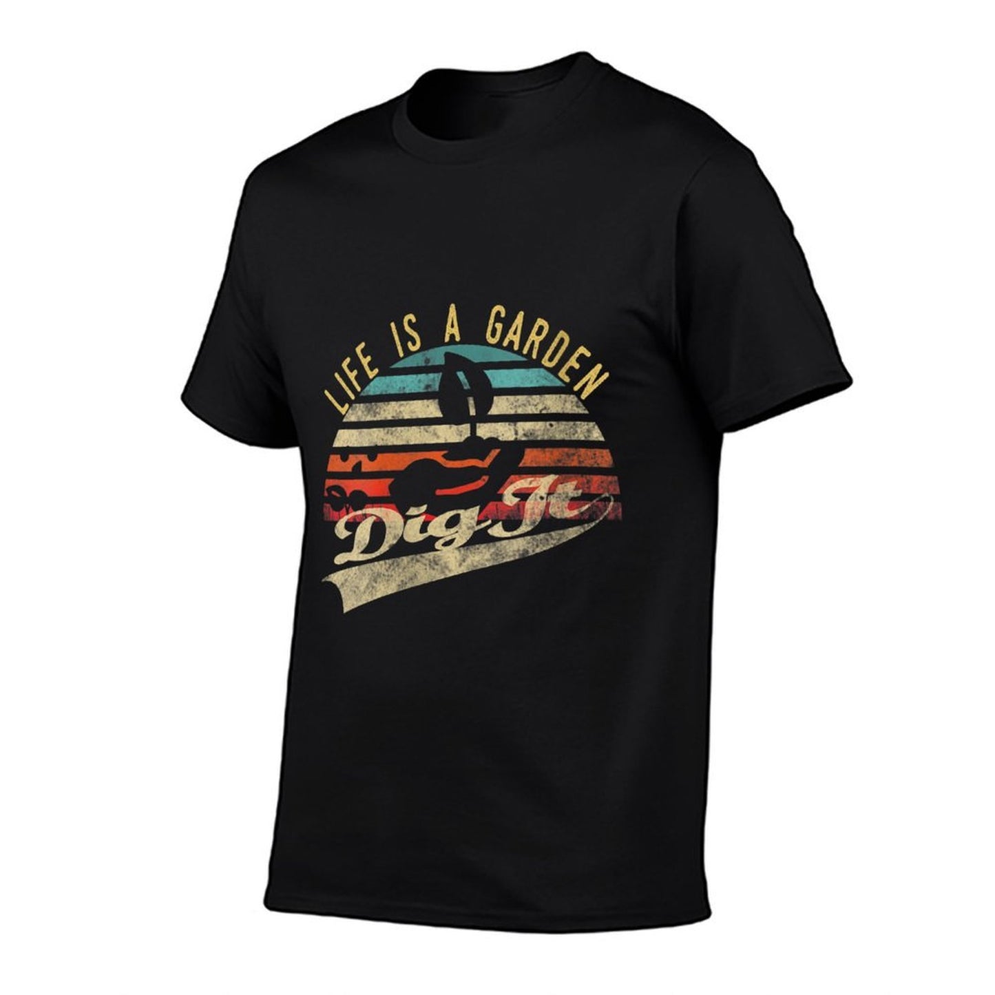 Womens Retro Vintage Farmer Life Is A Garden Dig It Cotton T-Shirt