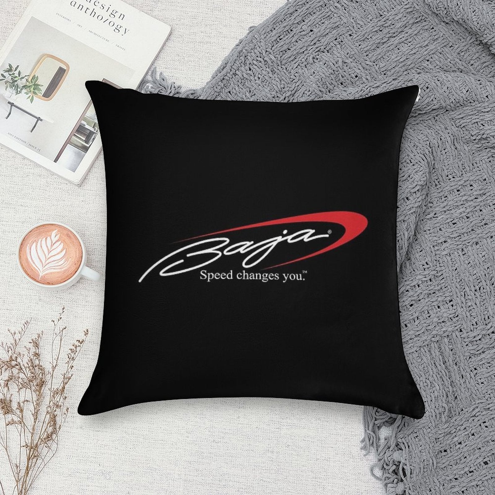 BAJA POWER BOATS Pocket Soft High-Density Material Throw Pillow