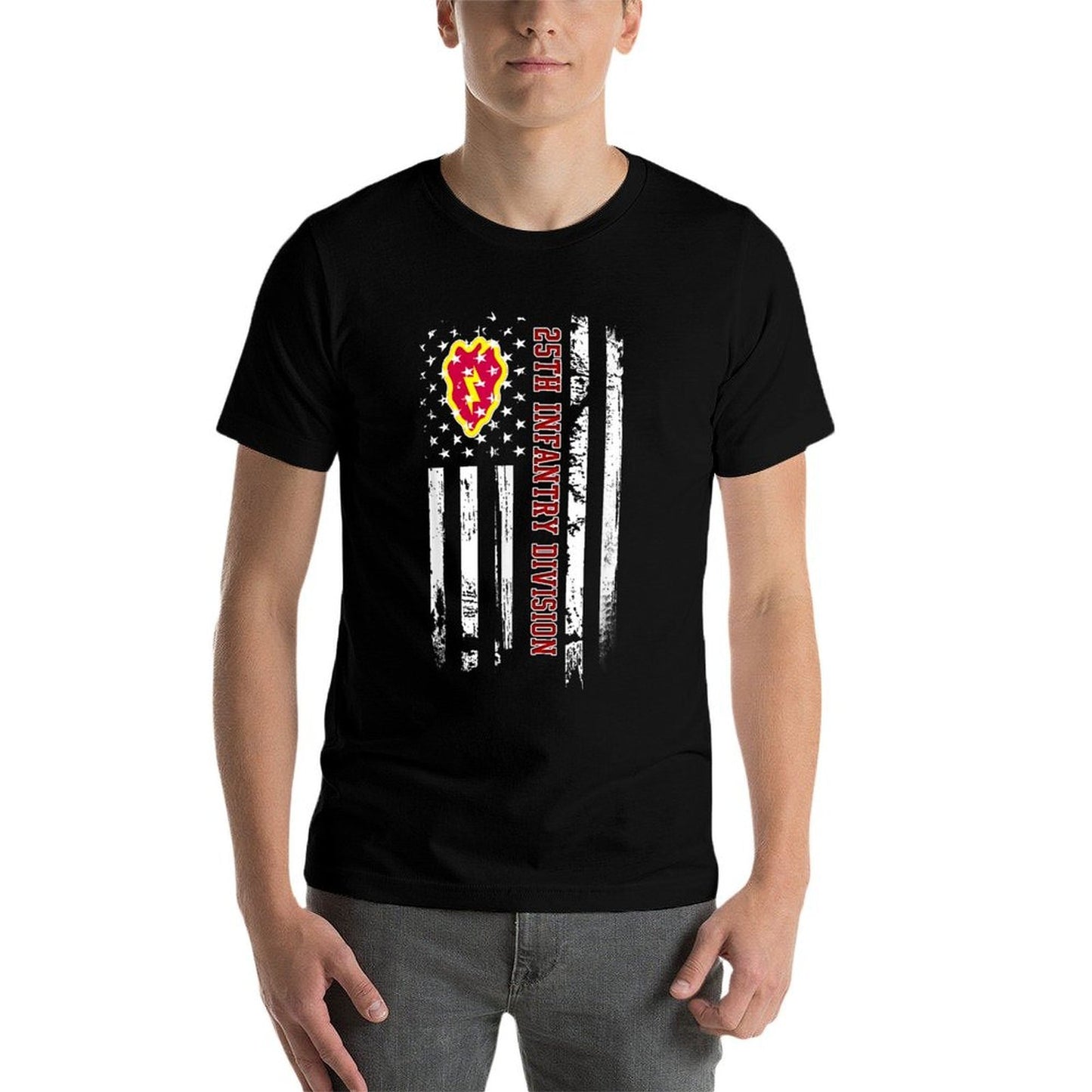 25th Infantry Division American Military Veterans Day Fade-proof Color T-Shirt