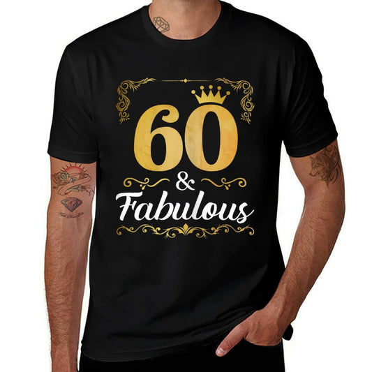 Vintage 60th Birthday 60 And Fabulous 60 Year Old Gifts  Lightweight T-Shirt
