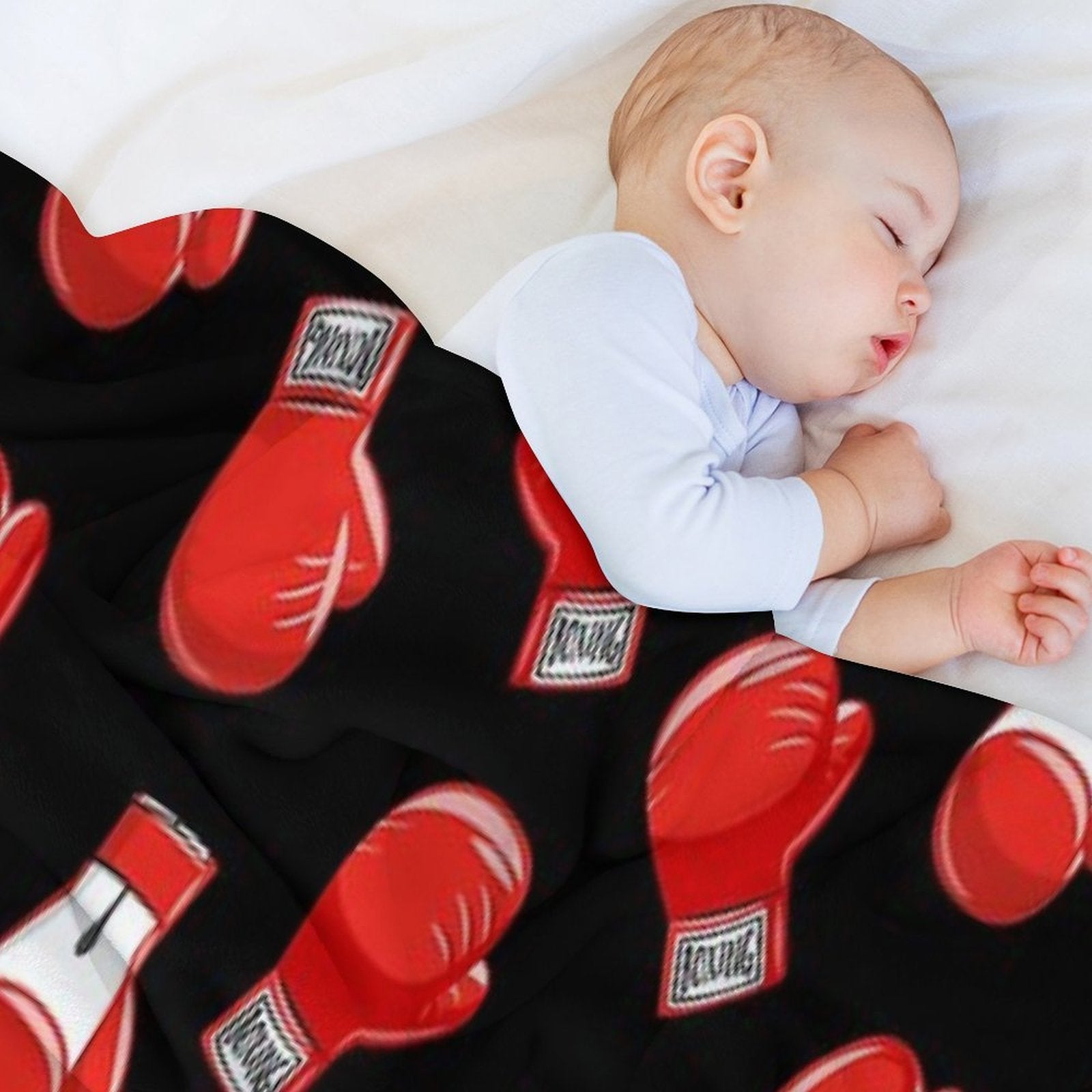 Red Boxing Gloves Anti-pilling Throw Blanket