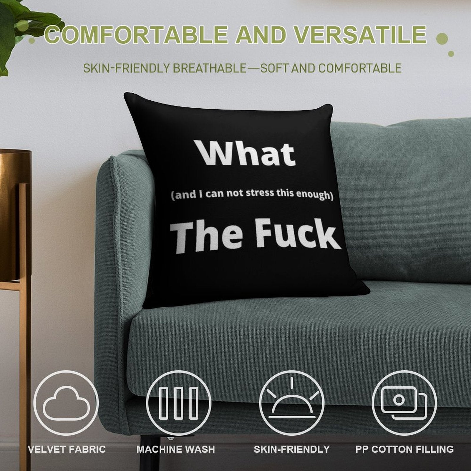 What (and I Can Not Stress This Enough) The Fuck Soft High-Density Material Throw Pillow