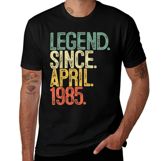 40 Years Old Gifts Legend April 1985 40th Birthday Men Women  Slim-fit Cut T-Shirt