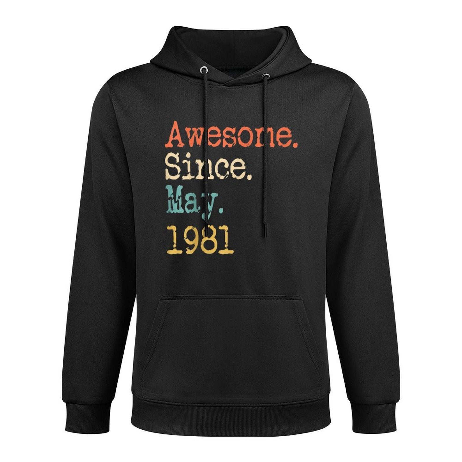 Awesome Since May 1981 40th Birthday Gift Funny Cotton-Polyester Blend Hoodie