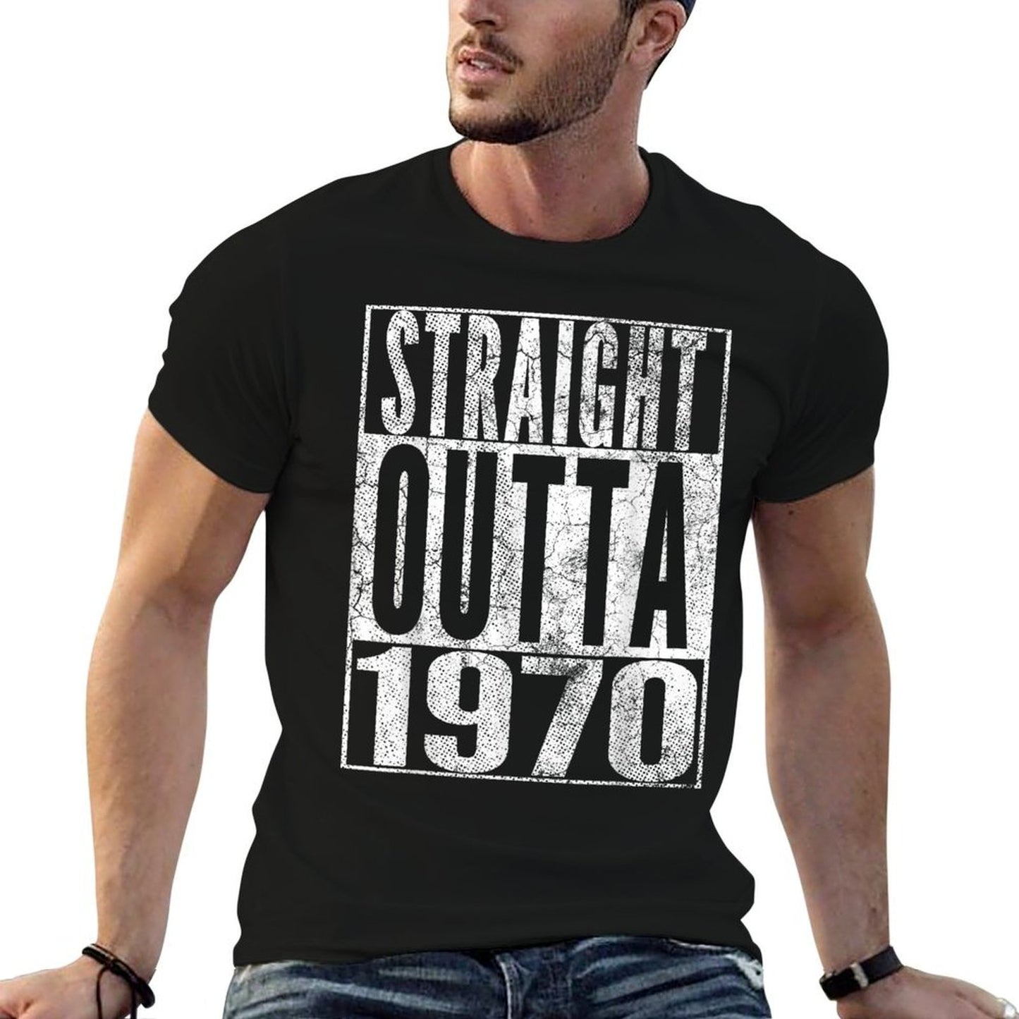 Straight Outta 1970 50th Birthday Gift 50 Years Old Affordable Price T-Shirt