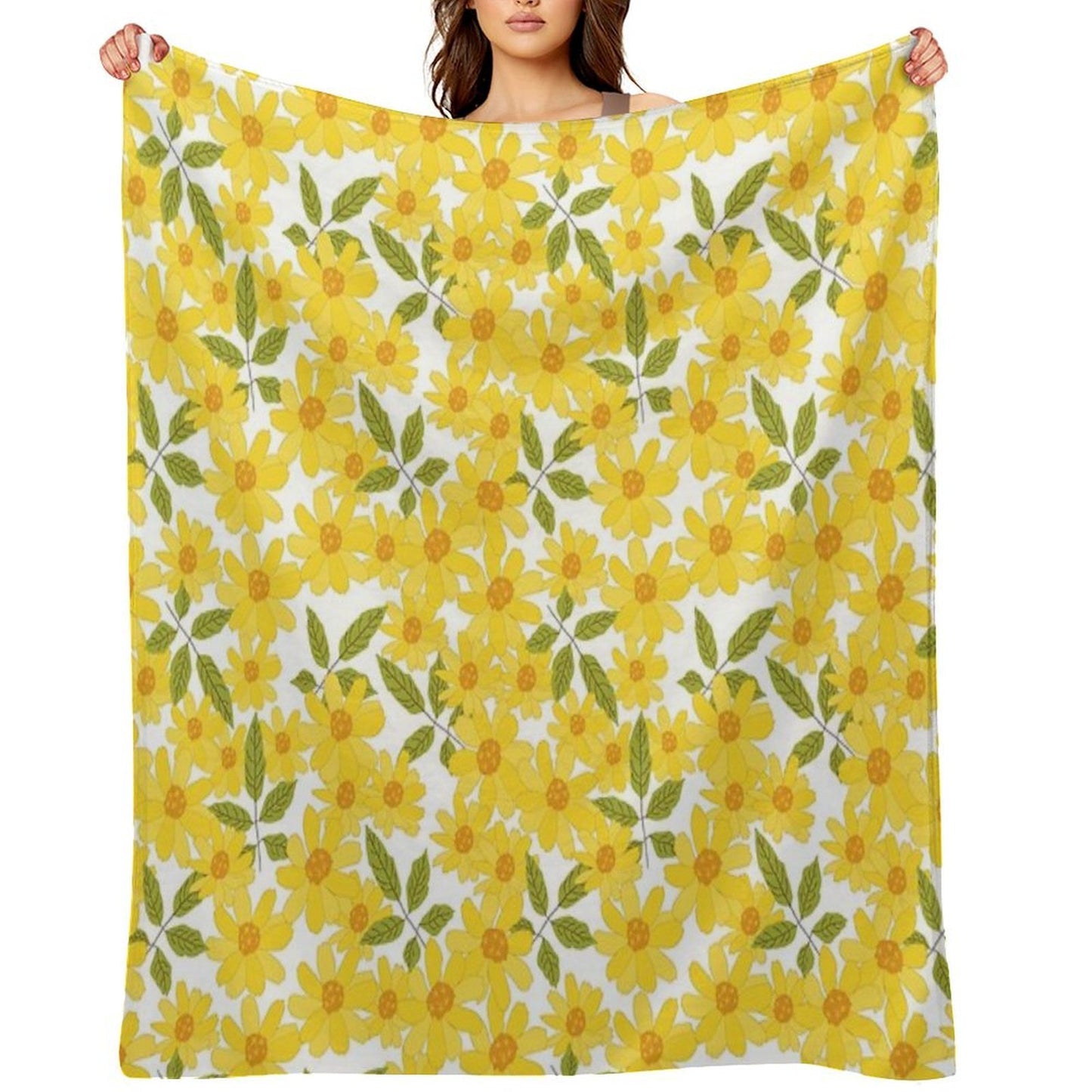 Yellow Zinnias All-season Throw Blanket