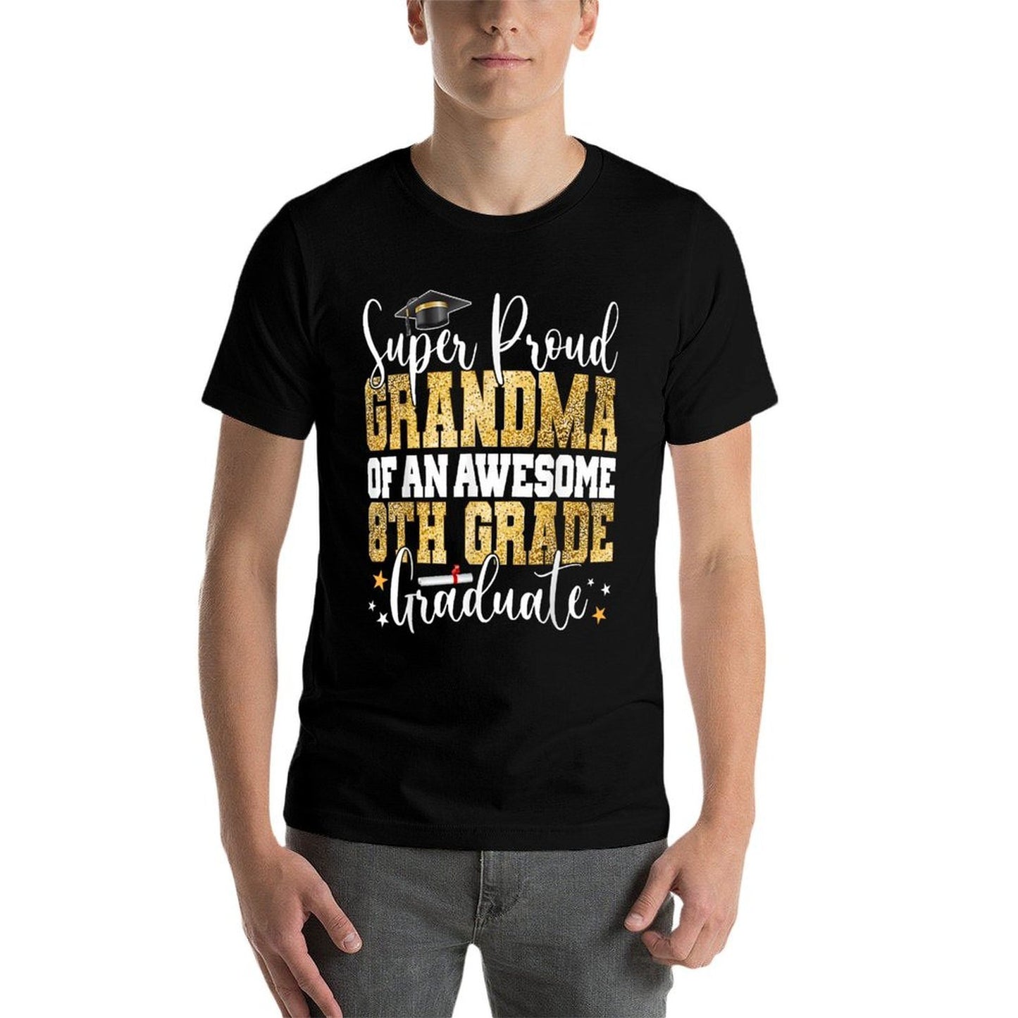 Super Proud GRANDMA of An Awesome 8th Grade Graduate 2023 Slim-fit Cut T-Shirt